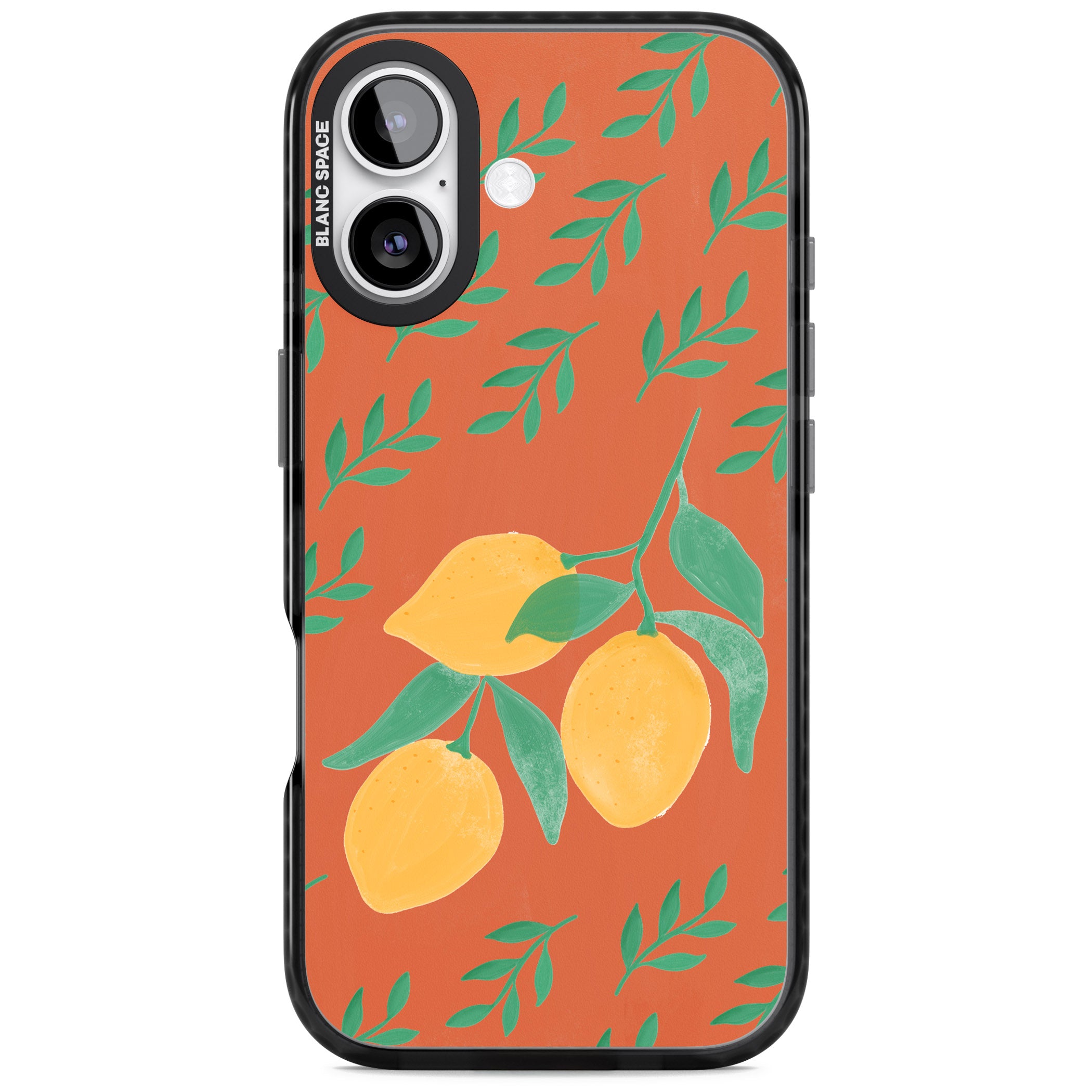 Tuscan Lemons iPhone 17 Impact Black Phone Case