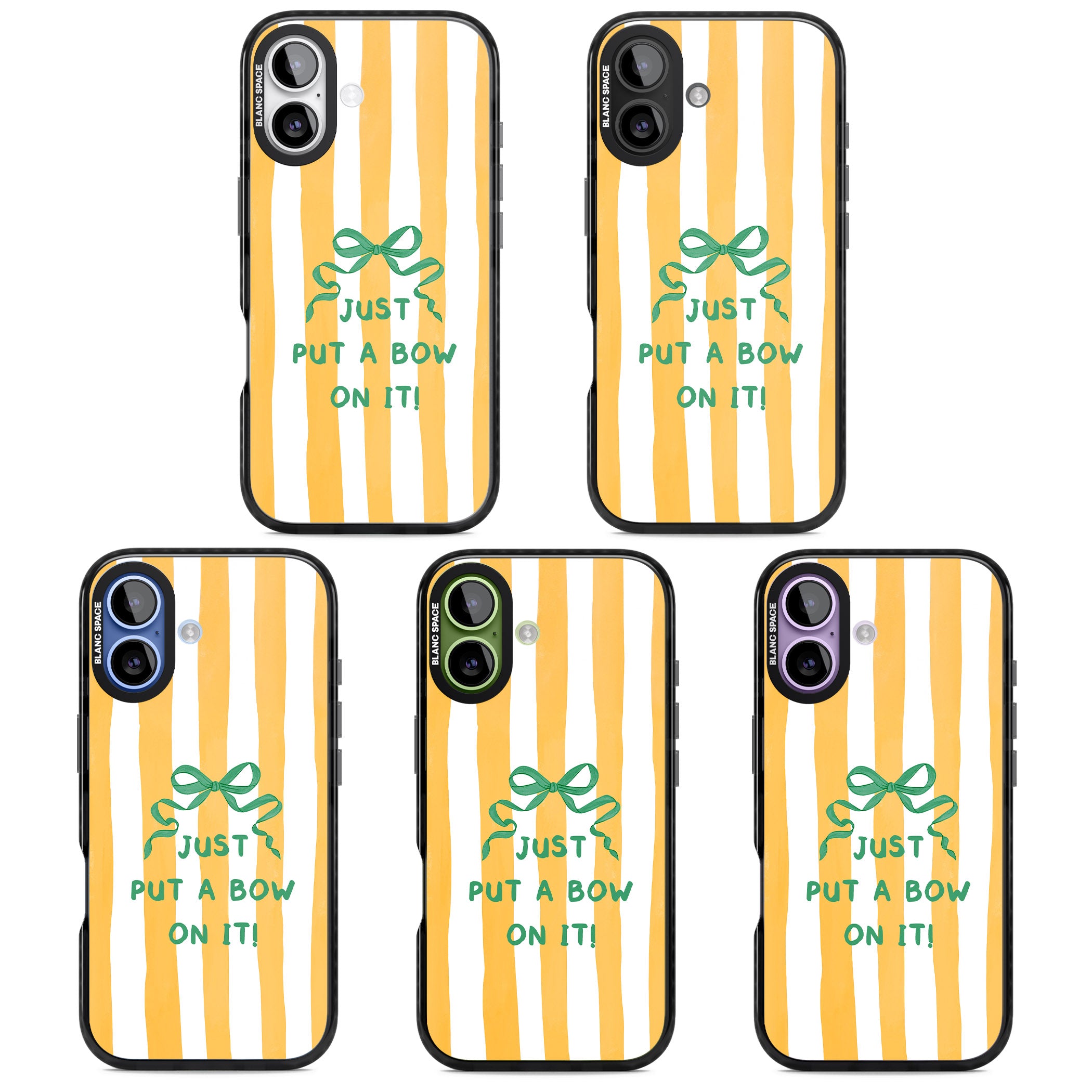 Just Put a Bow On It iPhone 17 Impact Black Phone Case APT Impact Protection