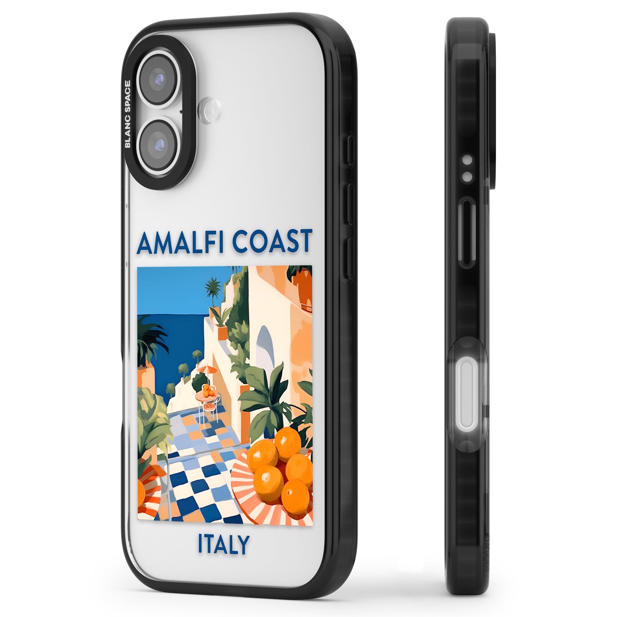 Amalfi Coast iPhone 17 Impact Black Phone Case Side Profile