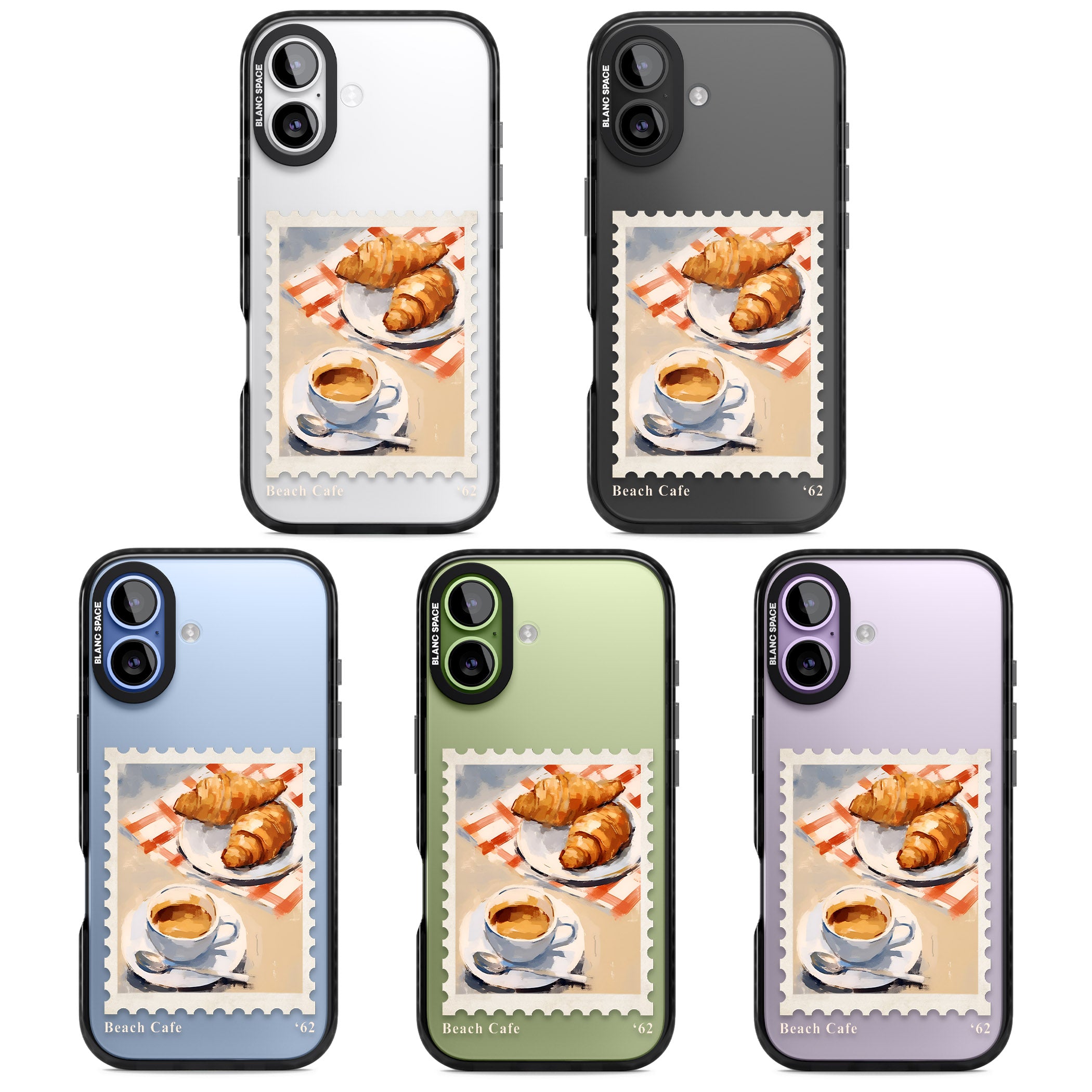 Cafe Stamp iPhone 17 Impact Black Phone Case APT Impact Protection