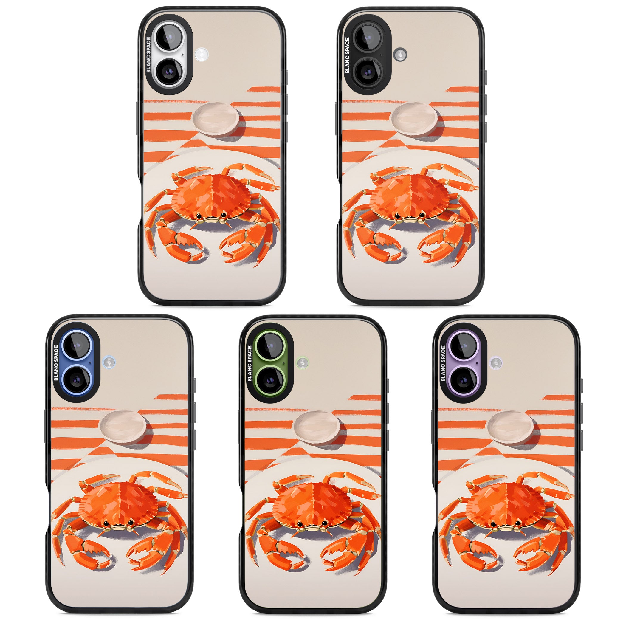Beach Crab iPhone 17 Impact Black Phone Case APT Impact Protection