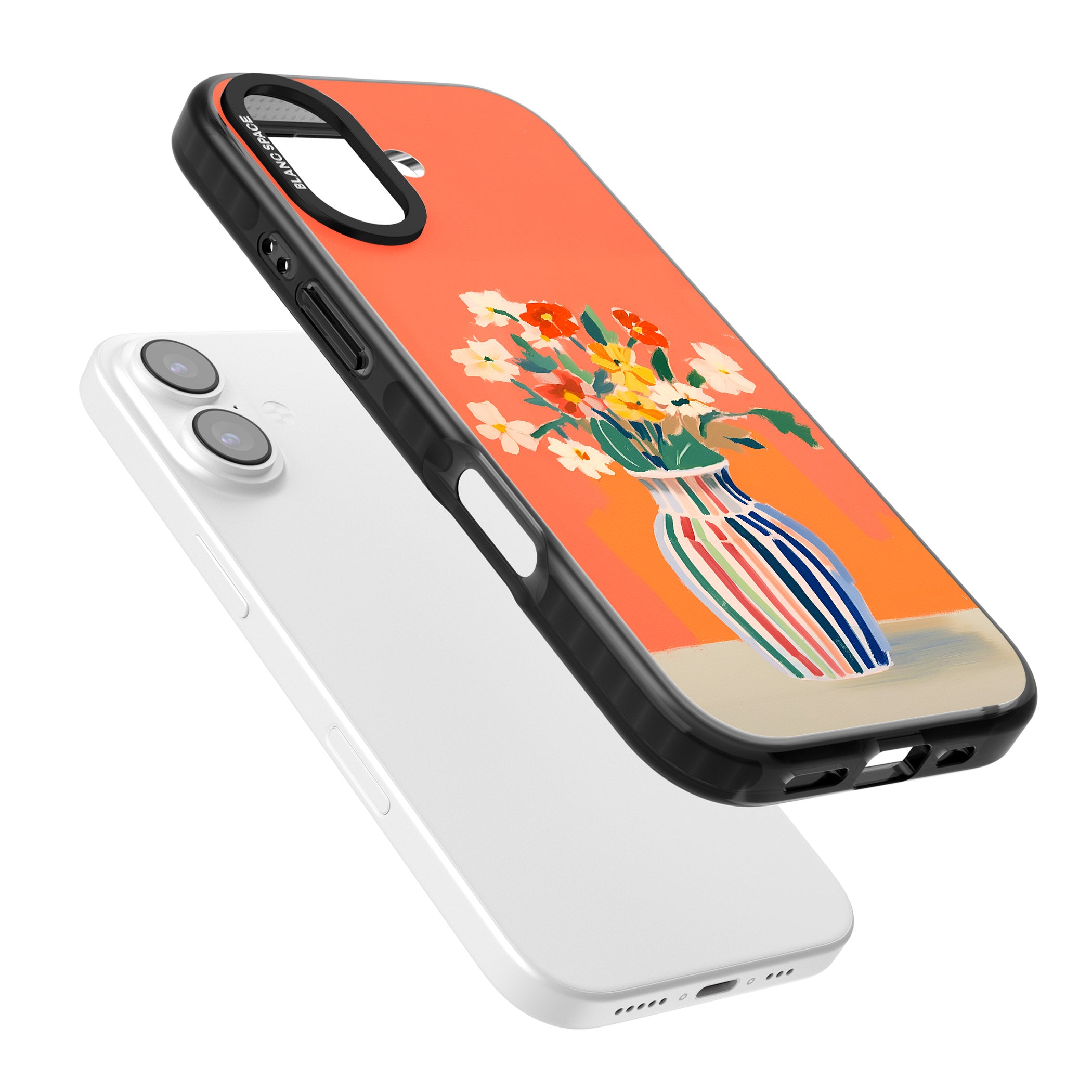 Coral Flower Vase iPhone 17 Impact Black Phone Case Colours