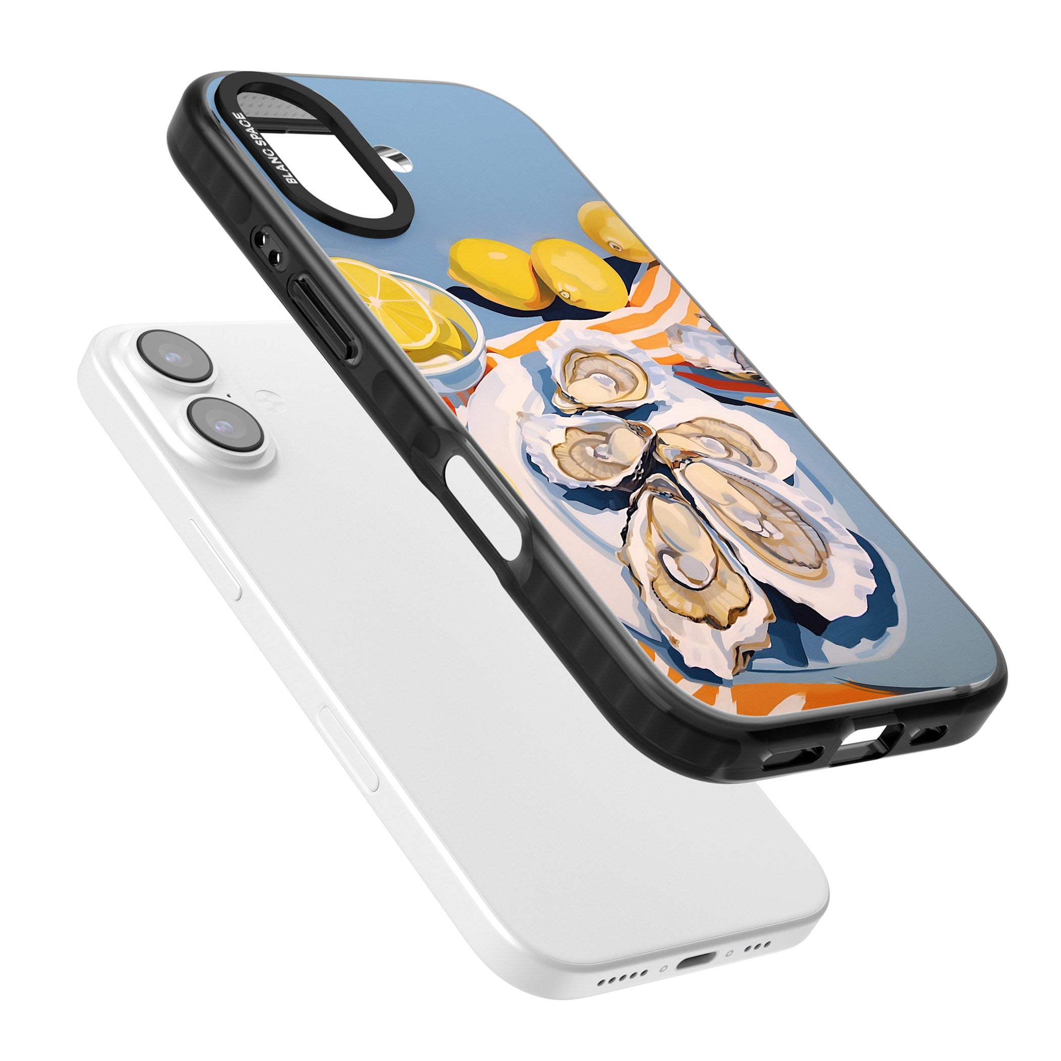 Fresh Oysters & Lemons iPhone 17 Impact Black Phone Case Colours