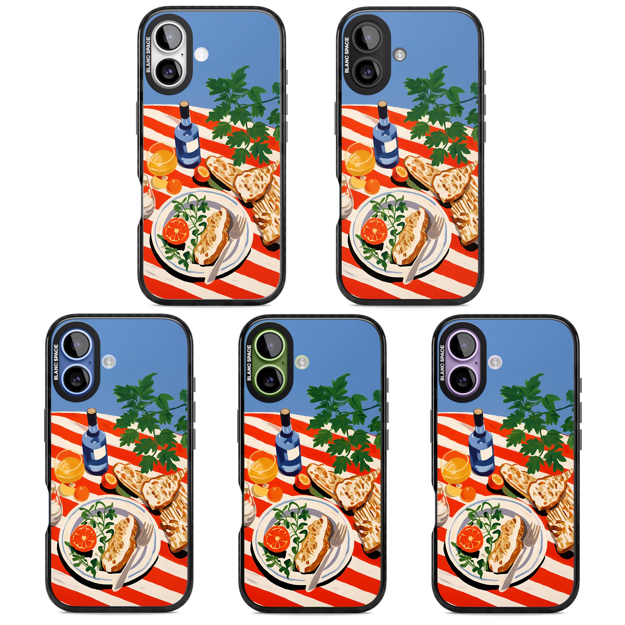 Mediterranean Lunch Table iPhone 17 Impact Black Phone Case APT Impact Protection