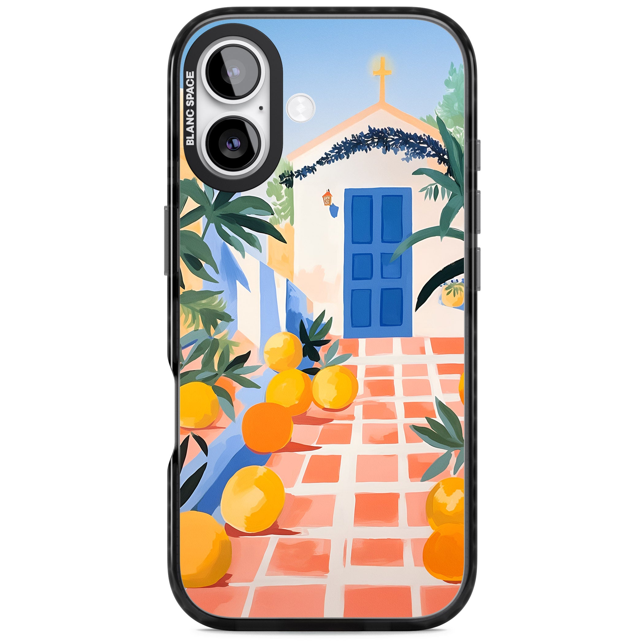 Greek Courtyard iPhone 17 Impact Black Phone Case