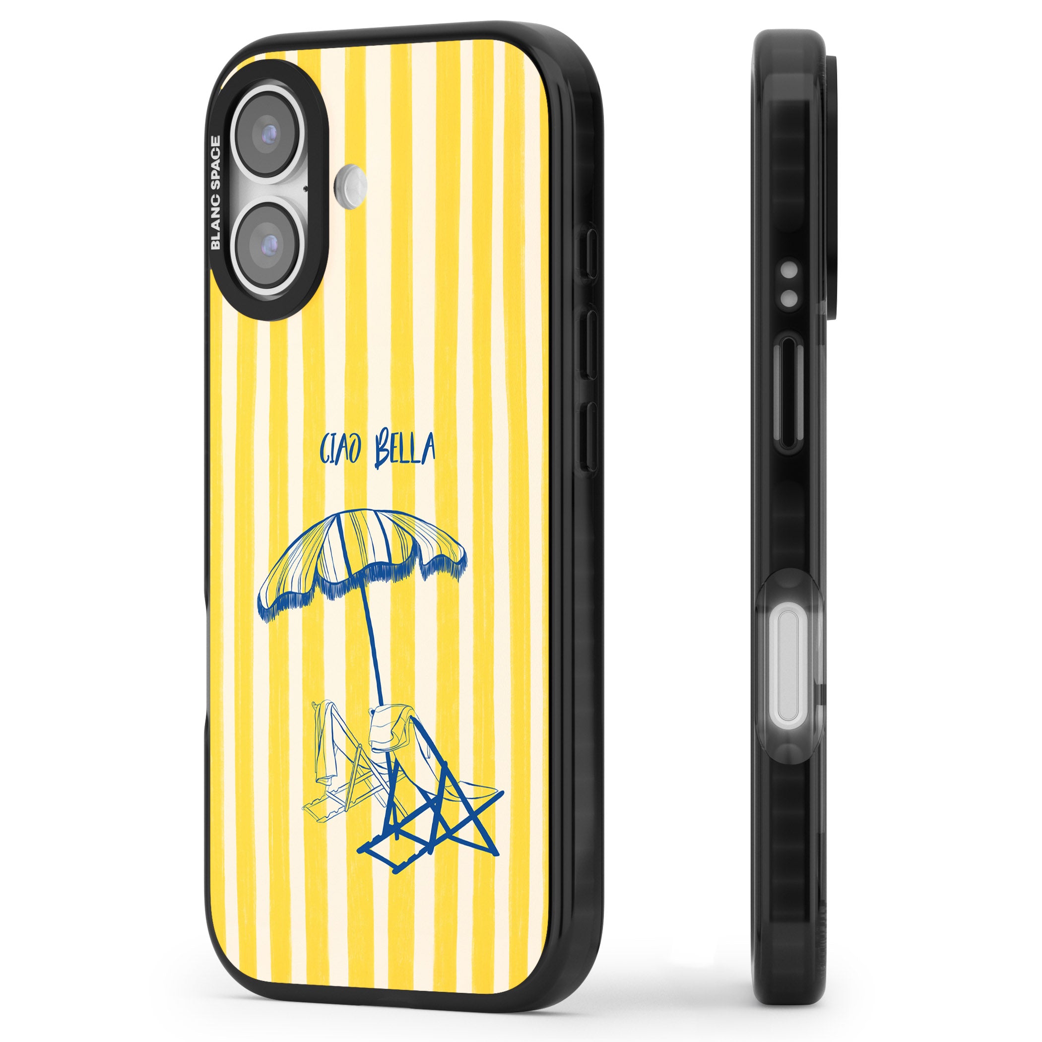 Ciao Bella iPhone 17 Impact Black Phone Case Side Profile