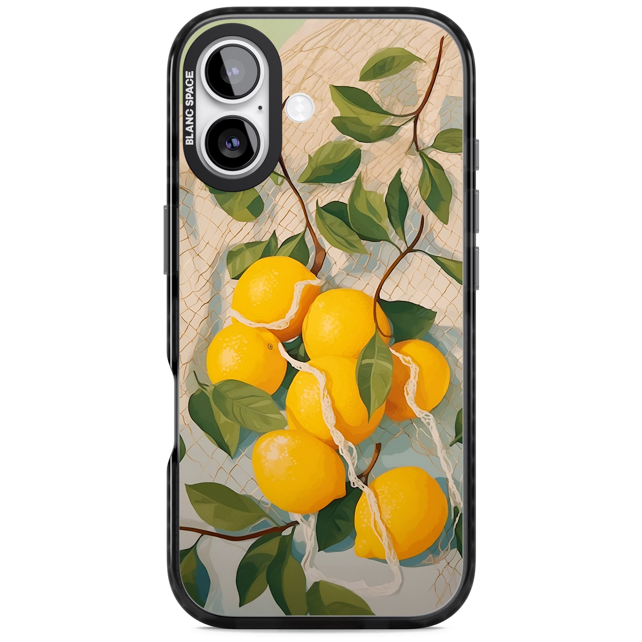 Lemon Vines iPhone 17 Impact Black Phone Case