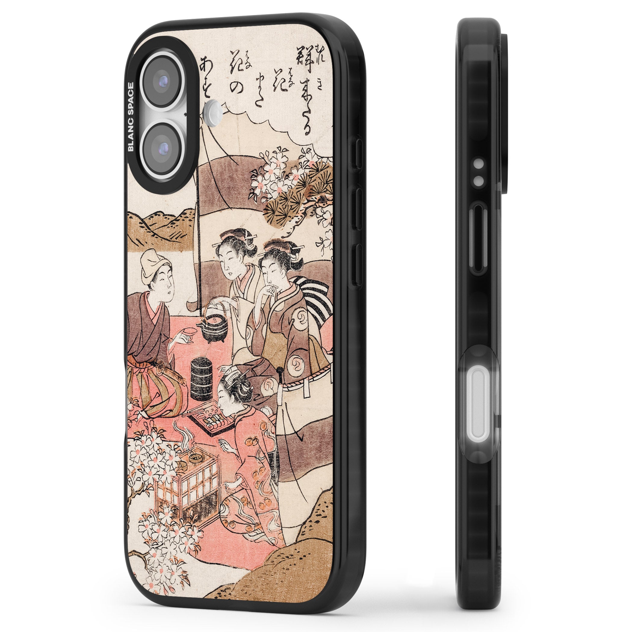 Japanese Afternoon Tea iPhone 17 Impact Black Phone Case Side Profile