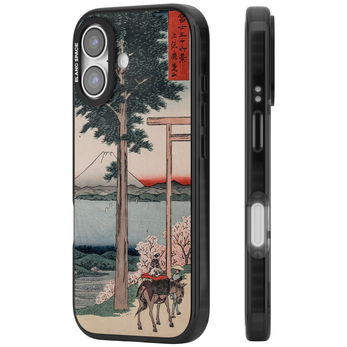 Gates To Mt. Fuji iPhone 16 / iPhone 16 Plus / iPhone 17 Impact Black Phone Case side