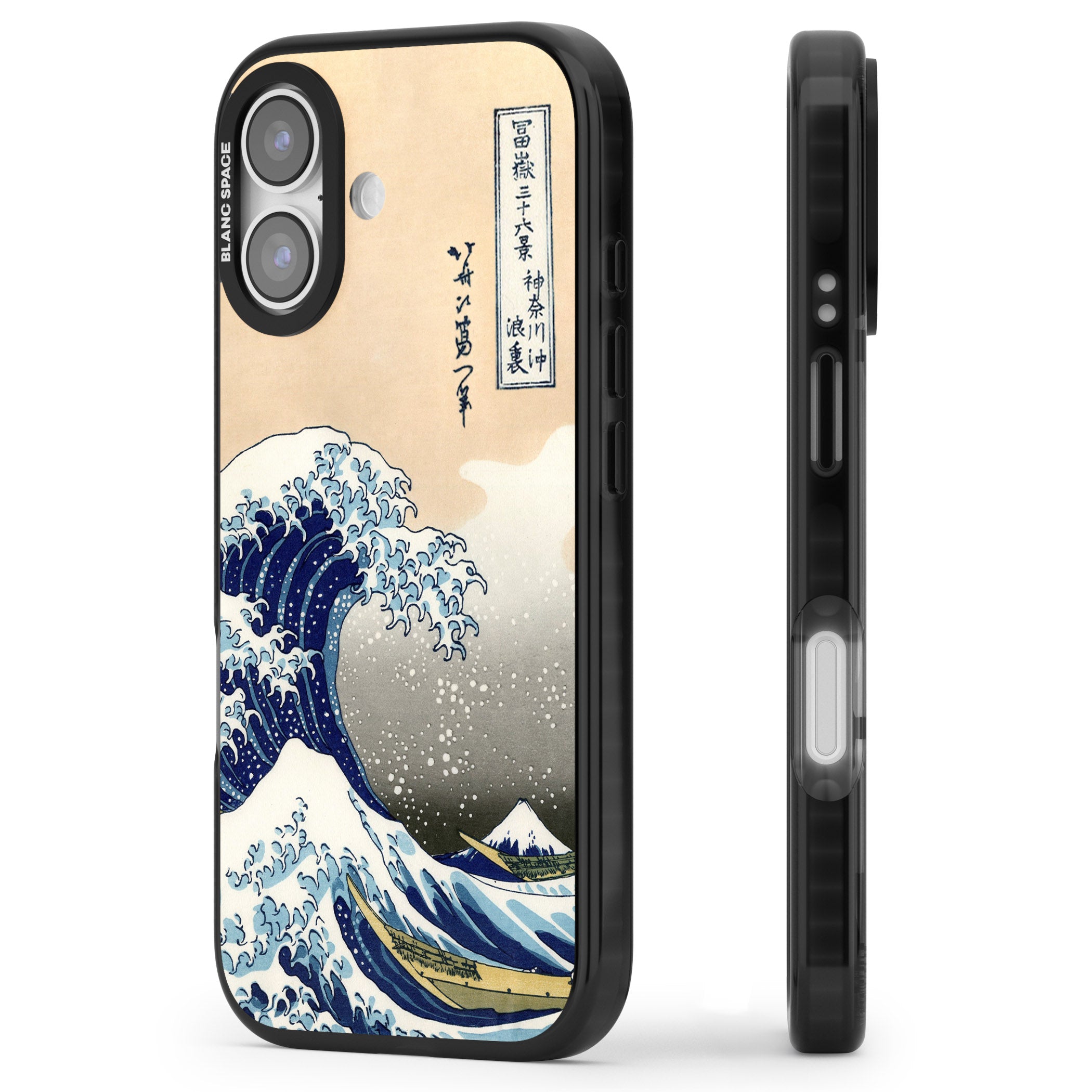 Great Wave iPhone 17 Impact Black Phone Case Side Profile