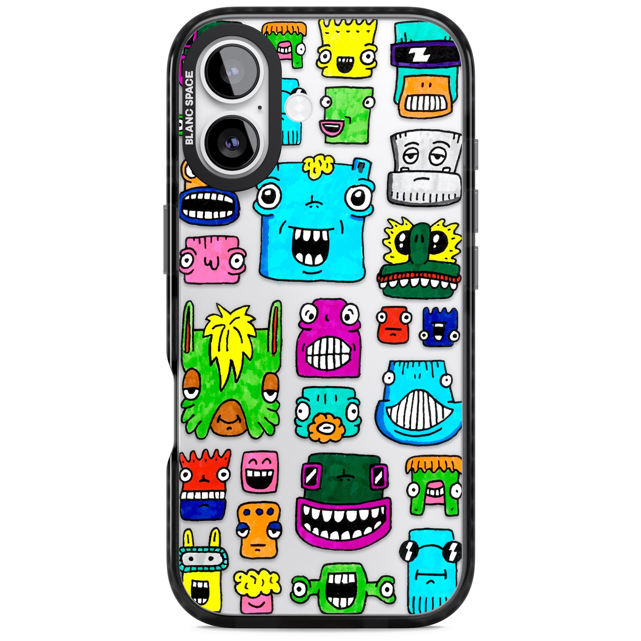 Burst Heads Colour iPhone 17 Impact Black Phone Case