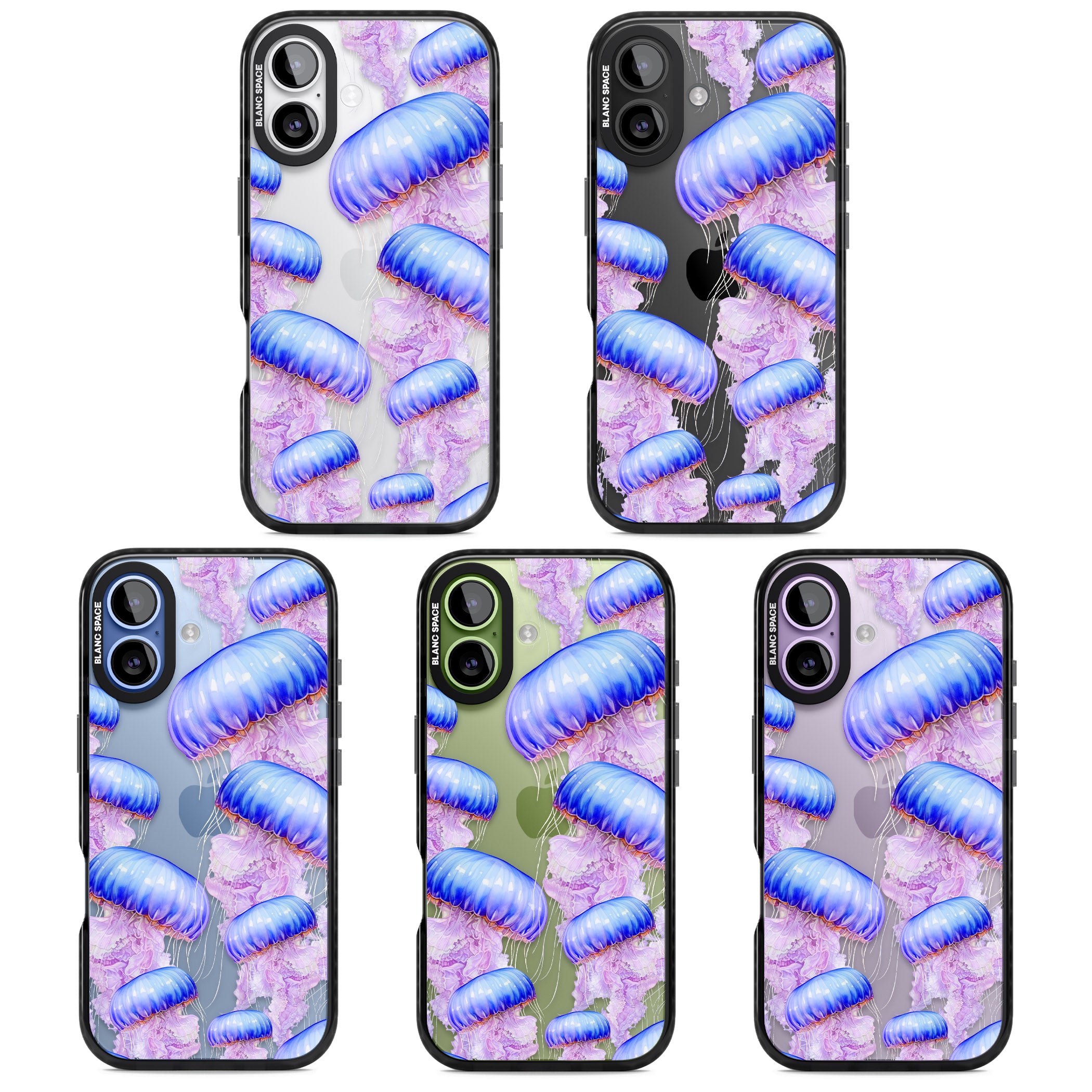 Jellyfish iPhone 17 Impact Black Phone Case APT Impact Protection
