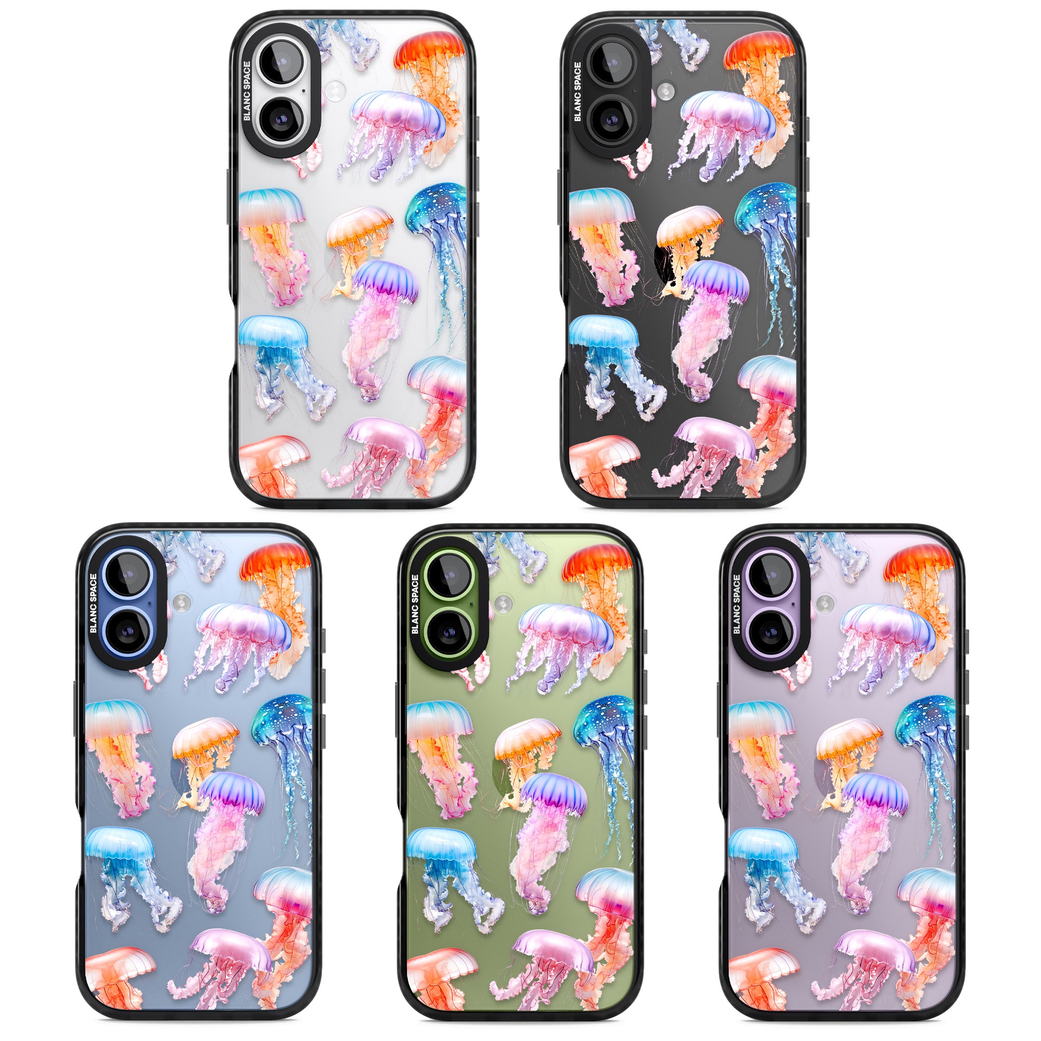 Vibrant Jellyfish iPhone 17 Impact Black Phone Case APT Impact Protection