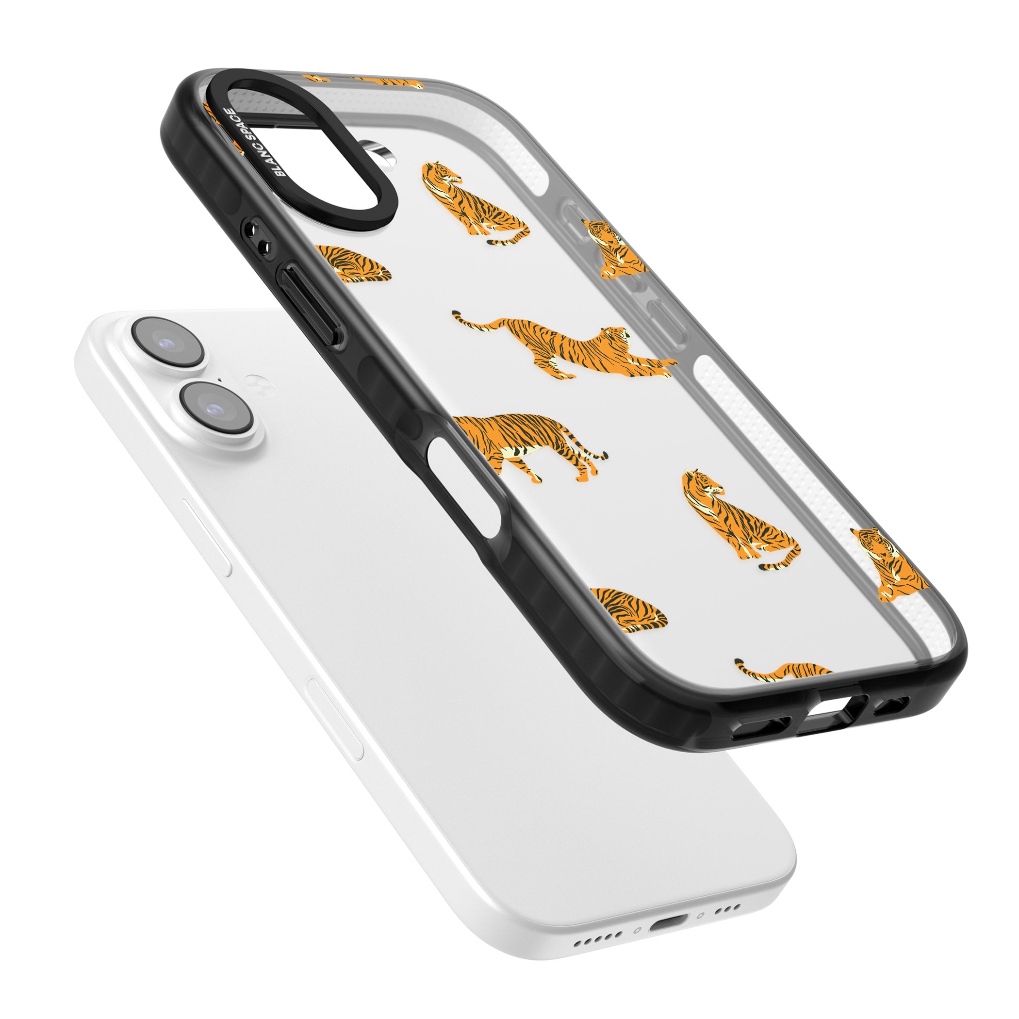 Clear Tiger Jungle iPhone 17 Impact Black Phone Case Colours