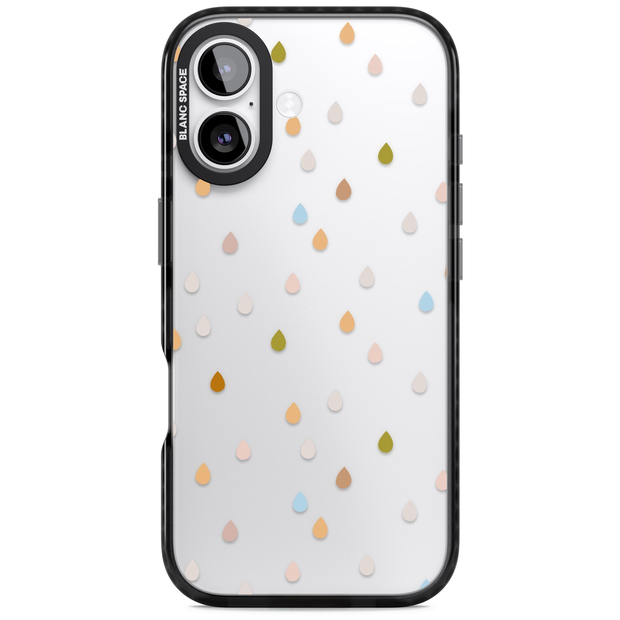 Pastel Raindrops iPhone 17 Impact Black Phone Case