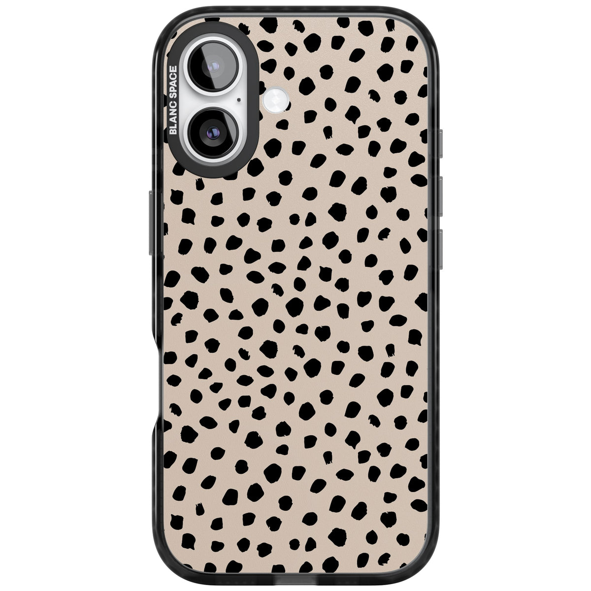 Coffee Dalmatian iPhone 16 / iPhone 16 Plus / iPhone 17 Impact Black Phone Case front