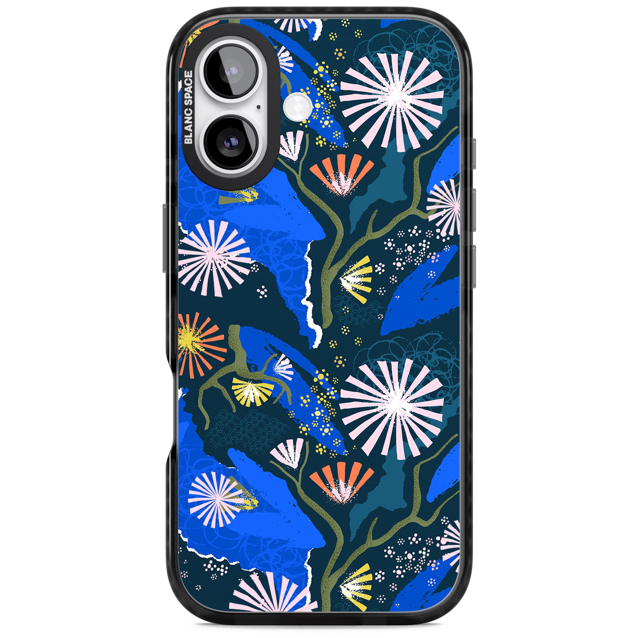 Dark Botanicals Abstract Pattern iPhone 17 Impact Pro Black Phone Case