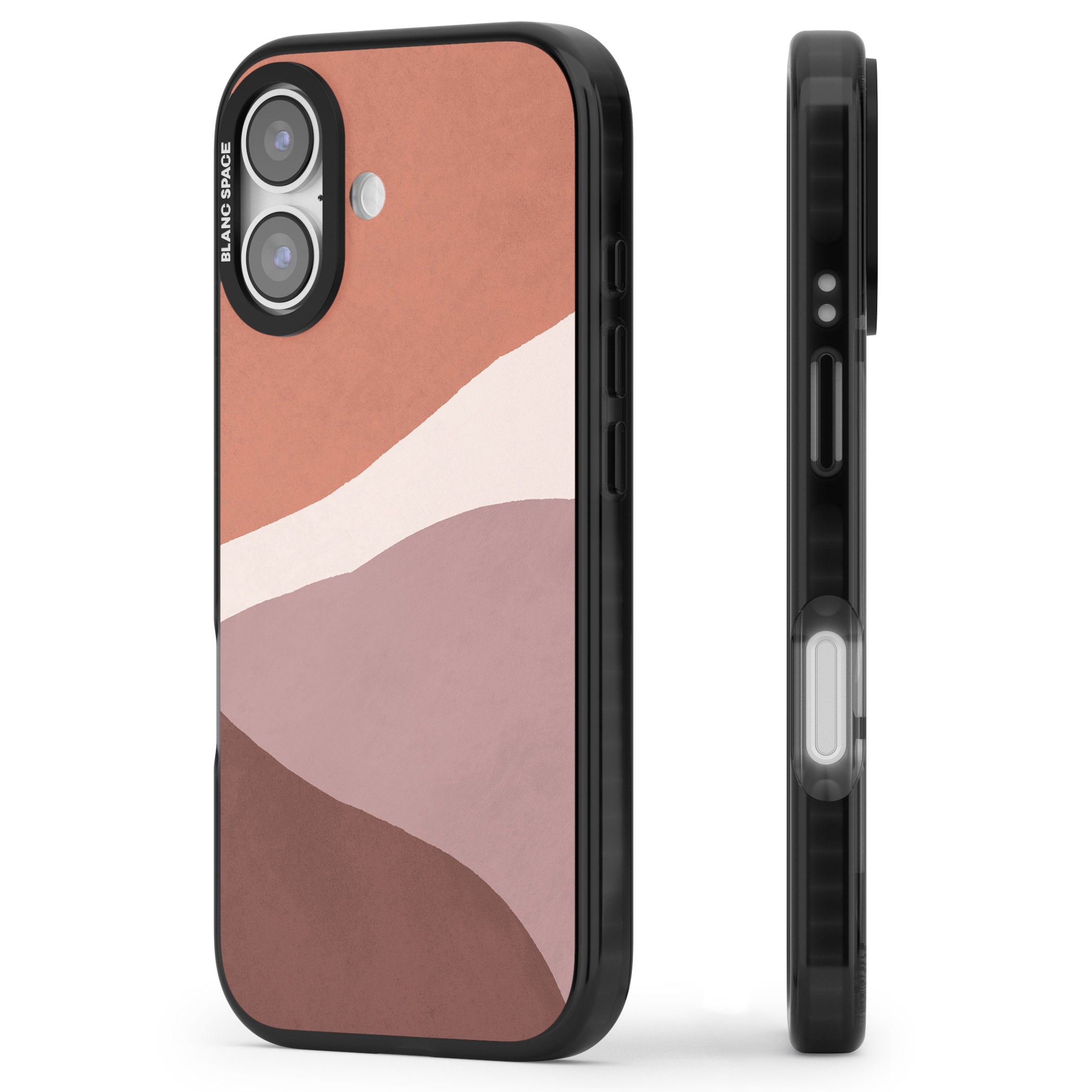 Lush Abstract Watercolour Design #2 iPhone 17 Impact Pro Black Phone Case Side Profile