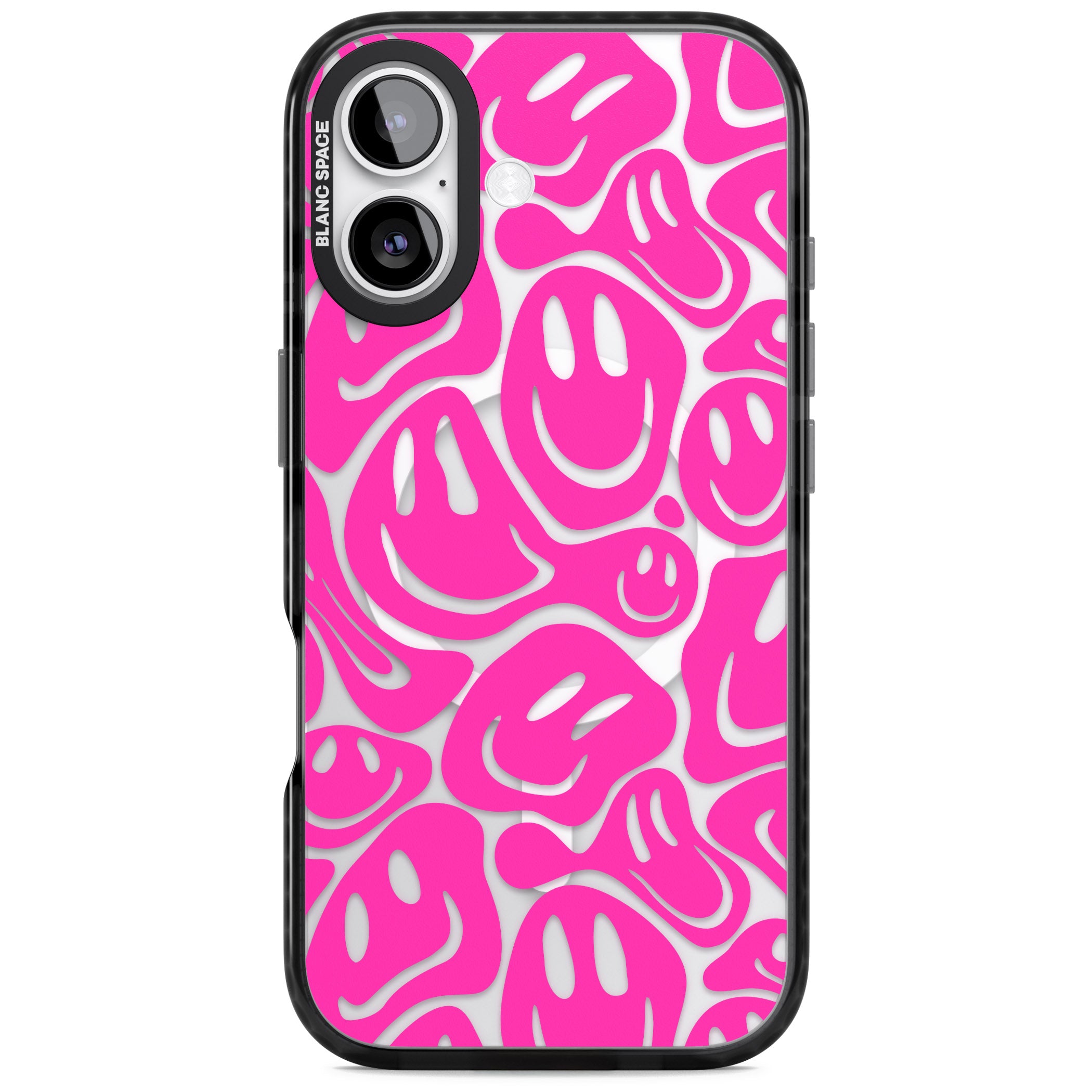 Pink Acid Faces iPhone 17 Impact Pro Black Phone Case