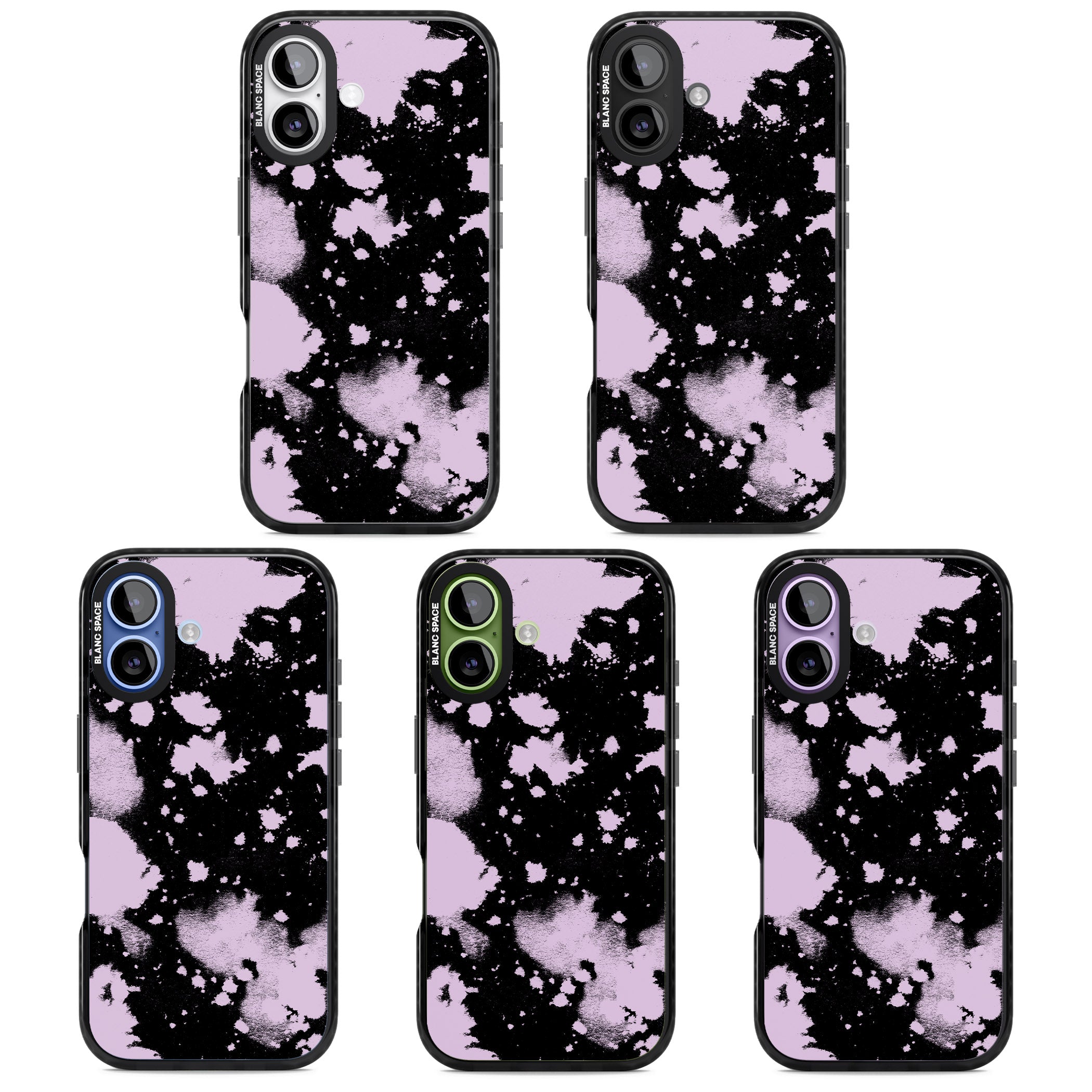 Pink & Black Acid Wash Tie Dye iPhone 17 Impact Pro Black Phone Case APT Impact Protection