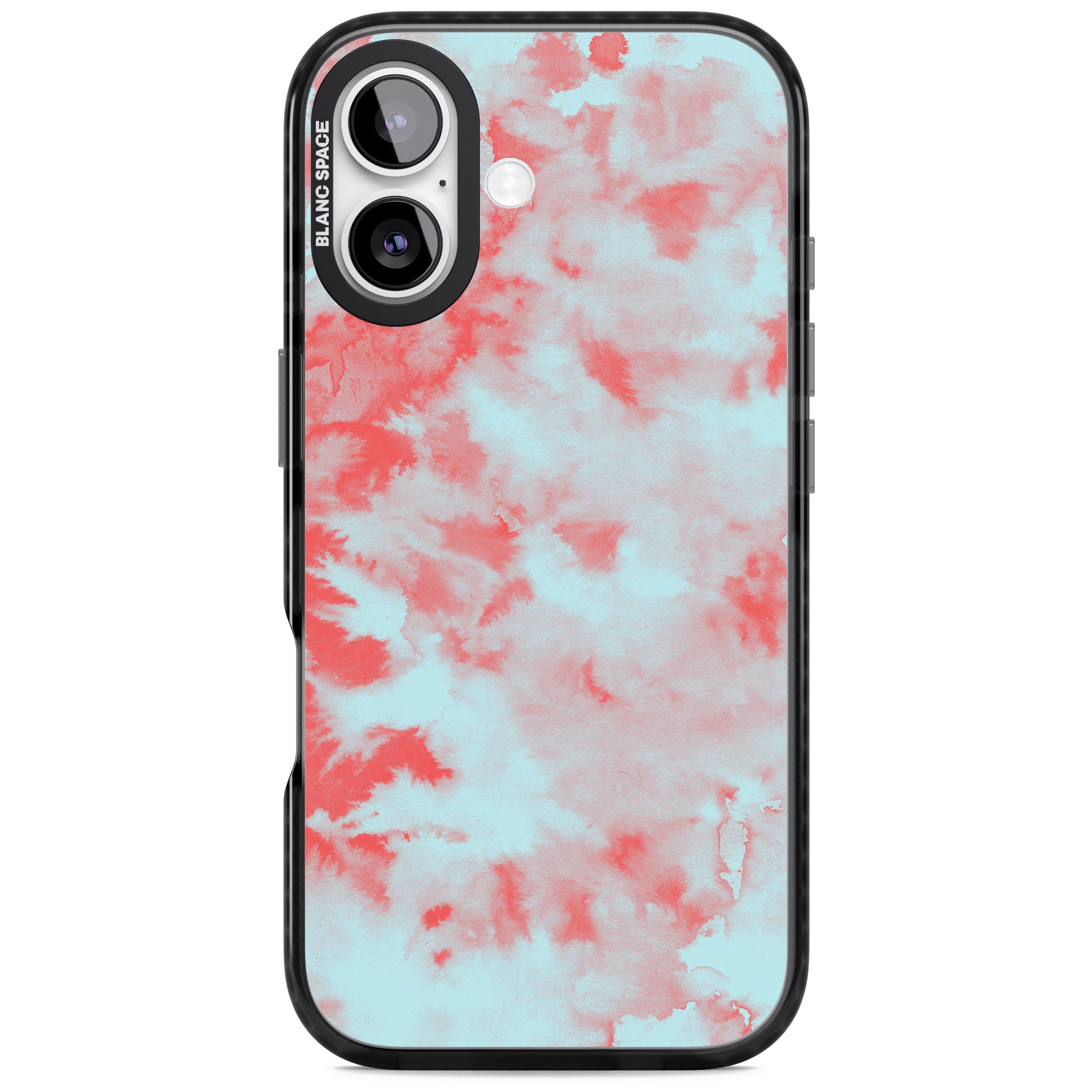 Red & Blue Acid Cloud iPhone 17 Impact Pro Black Phone Case