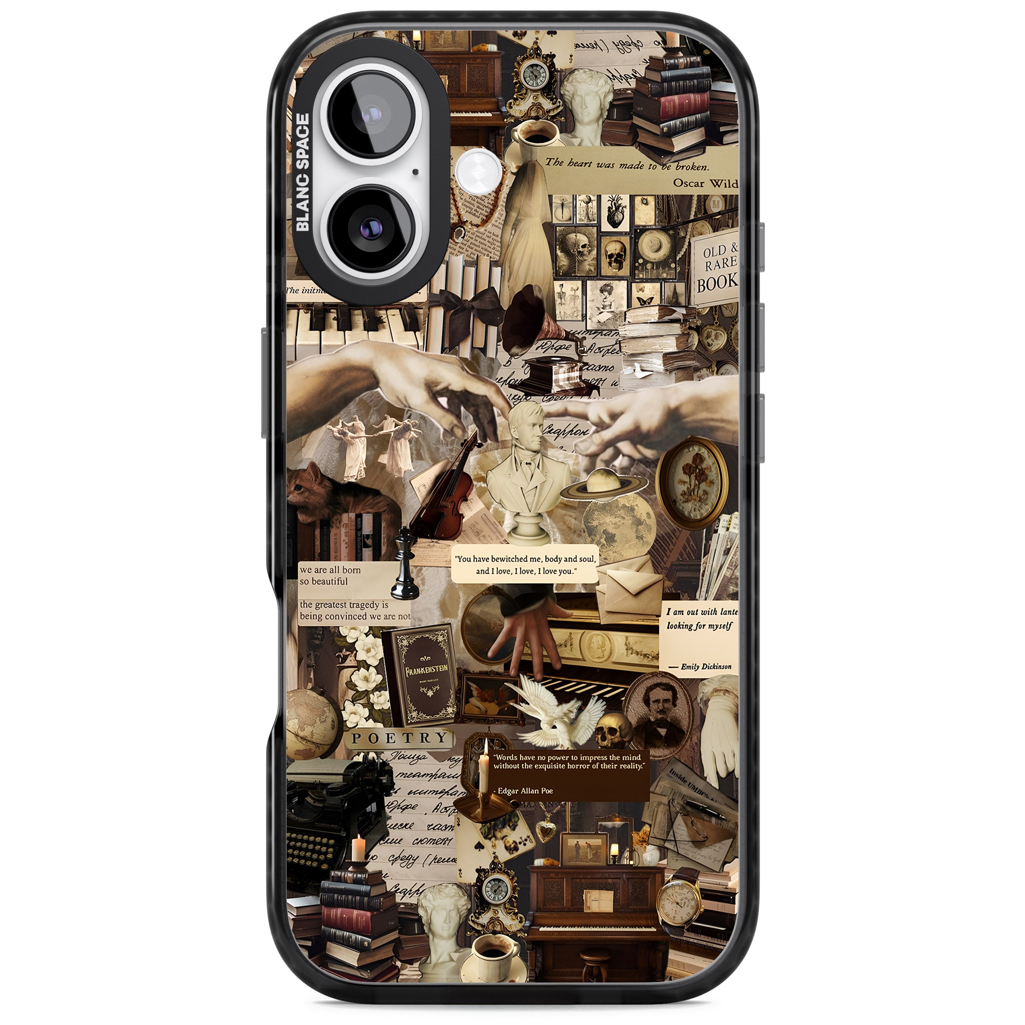 Antique Collage iPhone 17 Impact Pro Black Phone Case