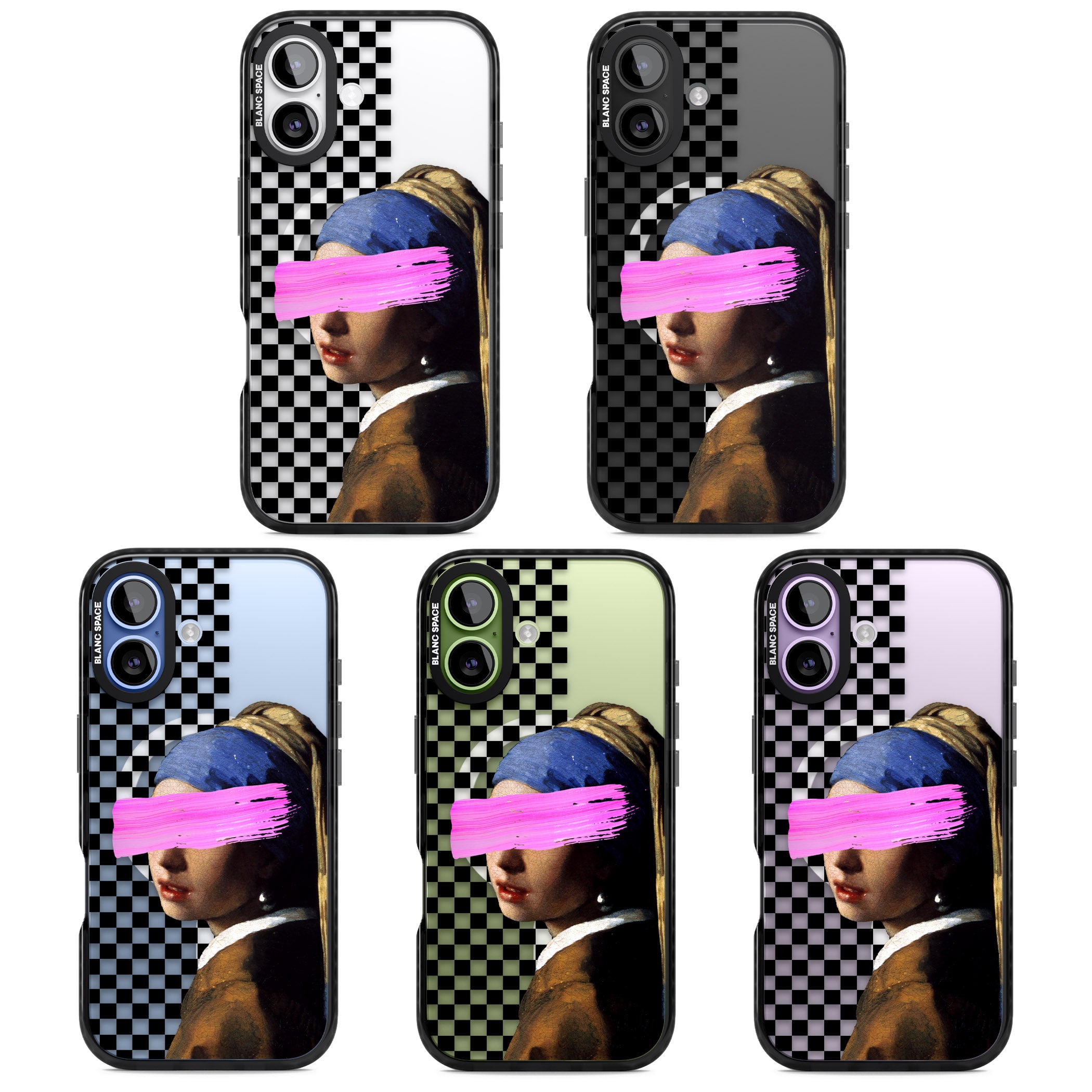Abstract Pearl Girl iPhone 17 Impact Pro Black Phone Case APT Impact Protection
