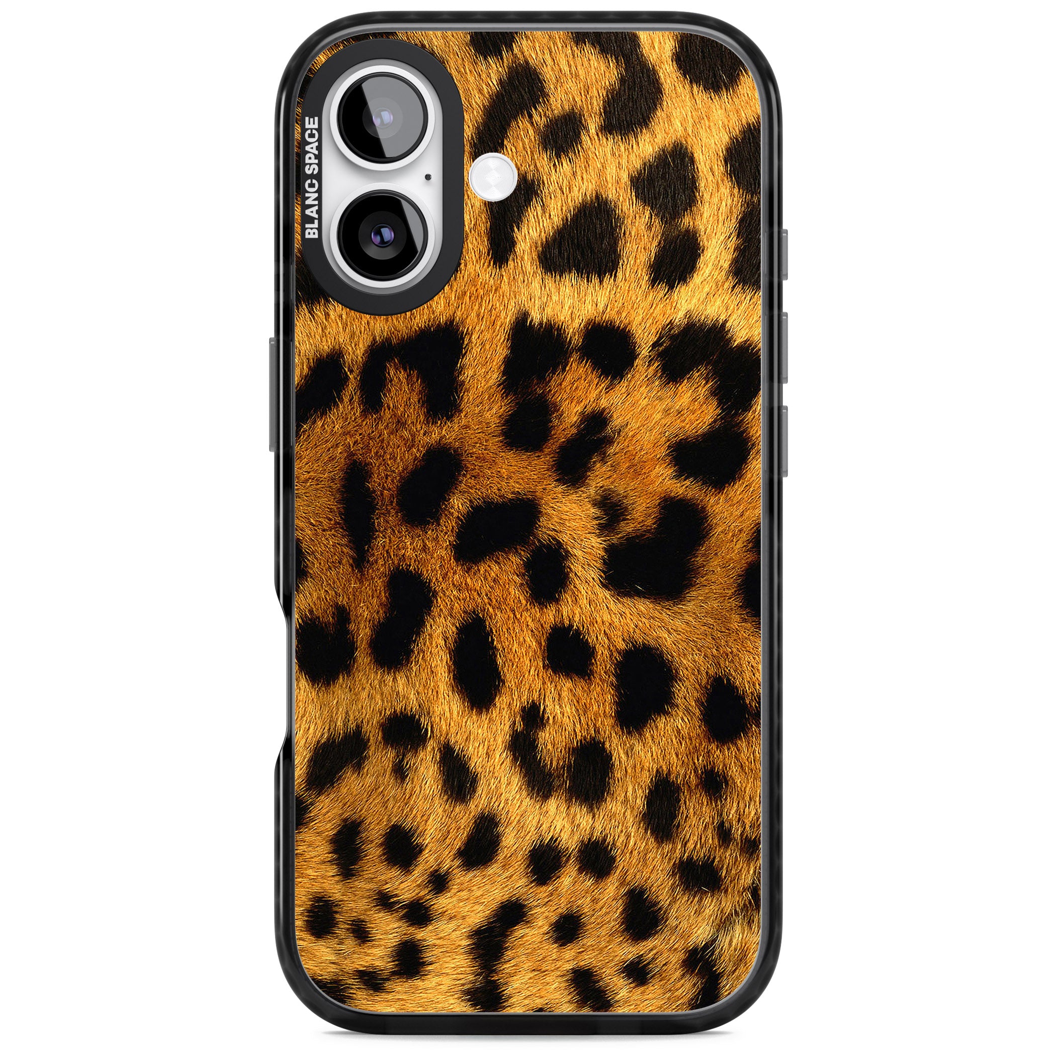 Leopard Print iPhone 17 Impact Pro Black Phone Case