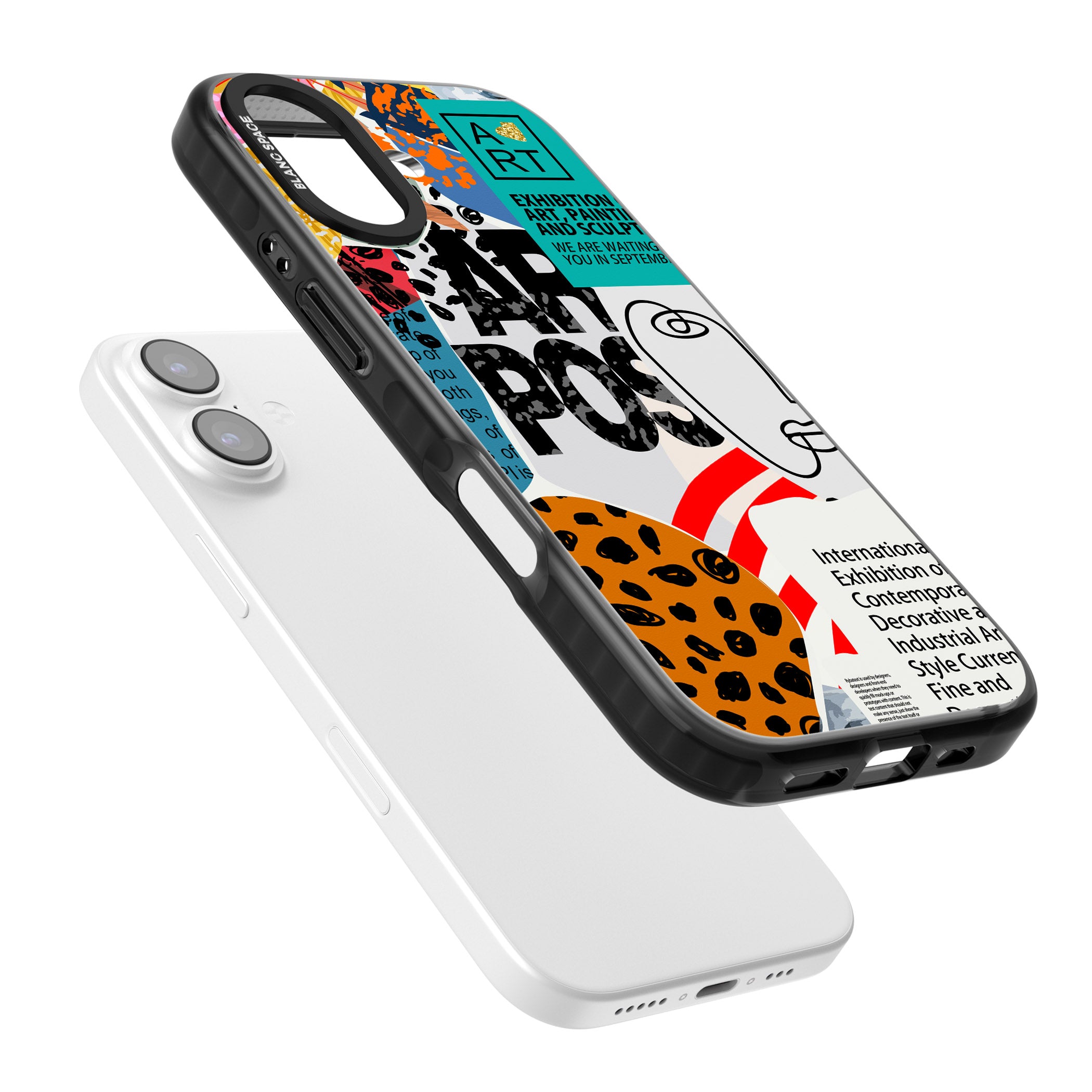 Abstract Art Poster iPhone 17 Impact Pro Black Phone Case Colours