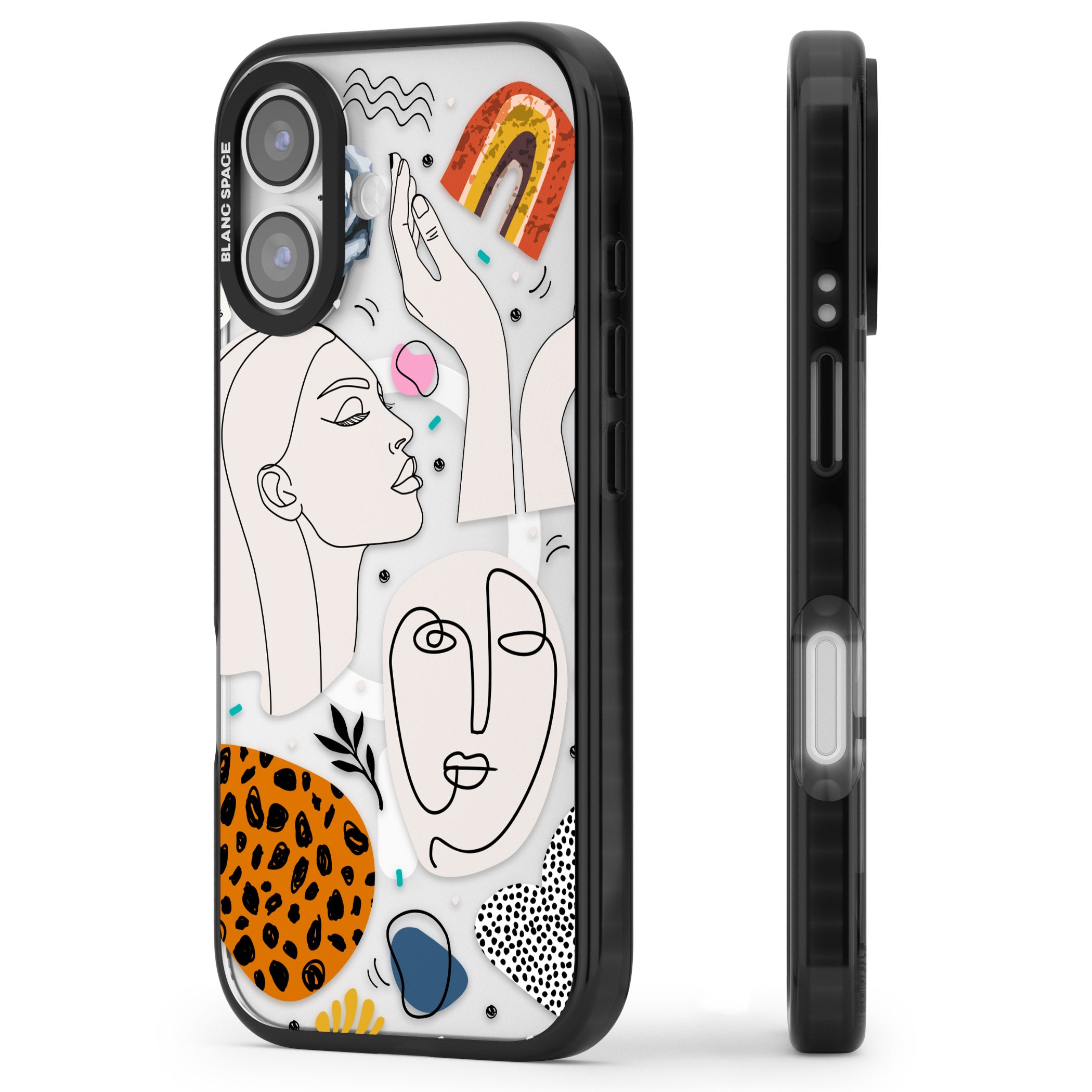Artistic Expression Scrapbook iPhone 17 Impact Pro Black Phone Case Side Profile