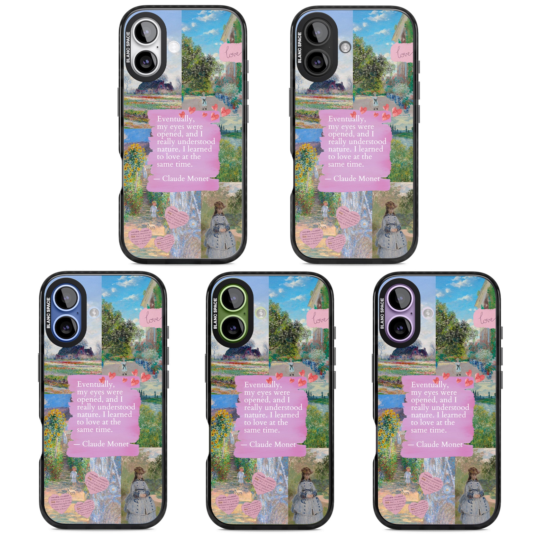 Monet 'Eyes Were Opened' Collage iPhone 17 Impact Pro Black Phone Case APT Impact Protection
