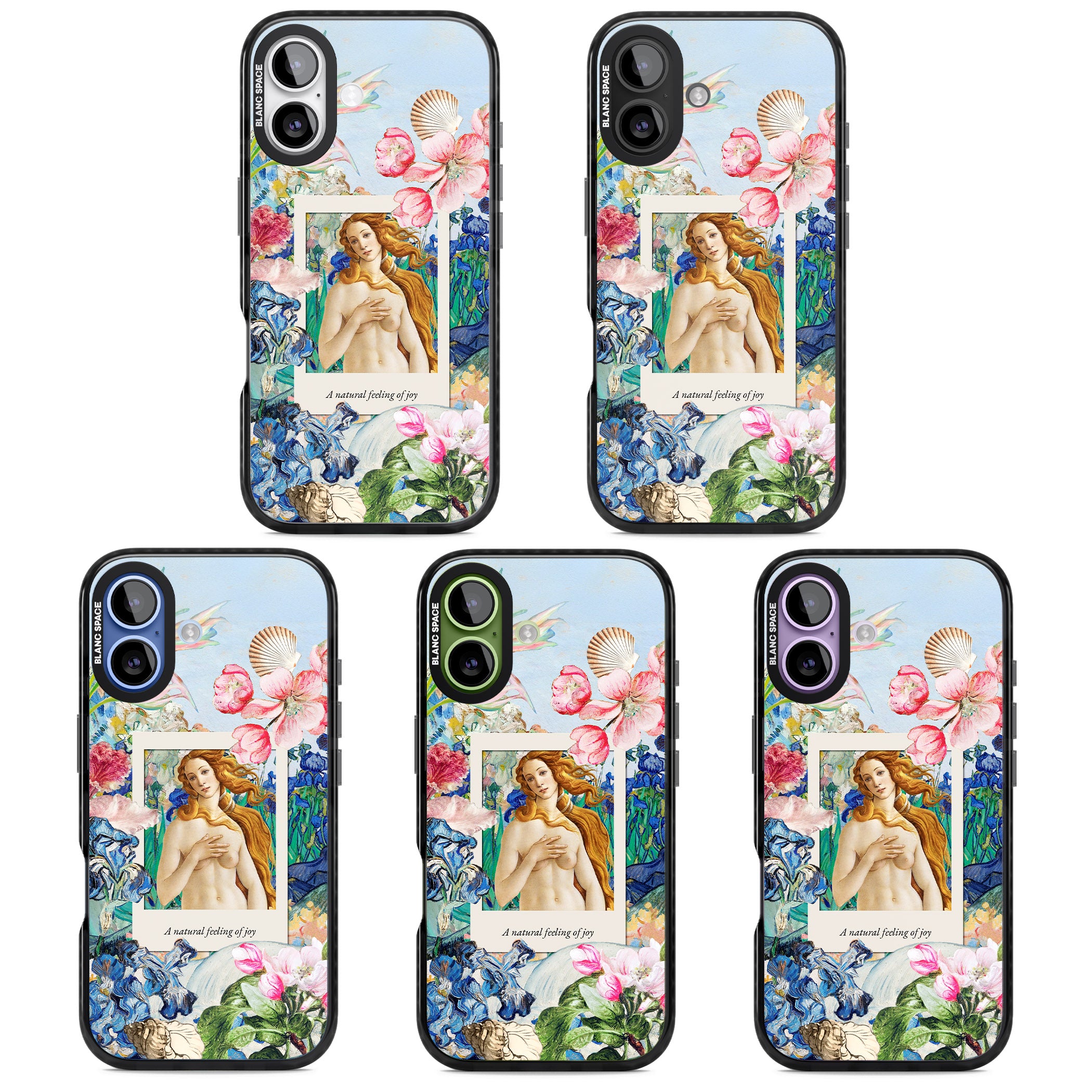 Botticelli Venus iPhone 17 Impact Pro Black Phone Case APT Impact Protection