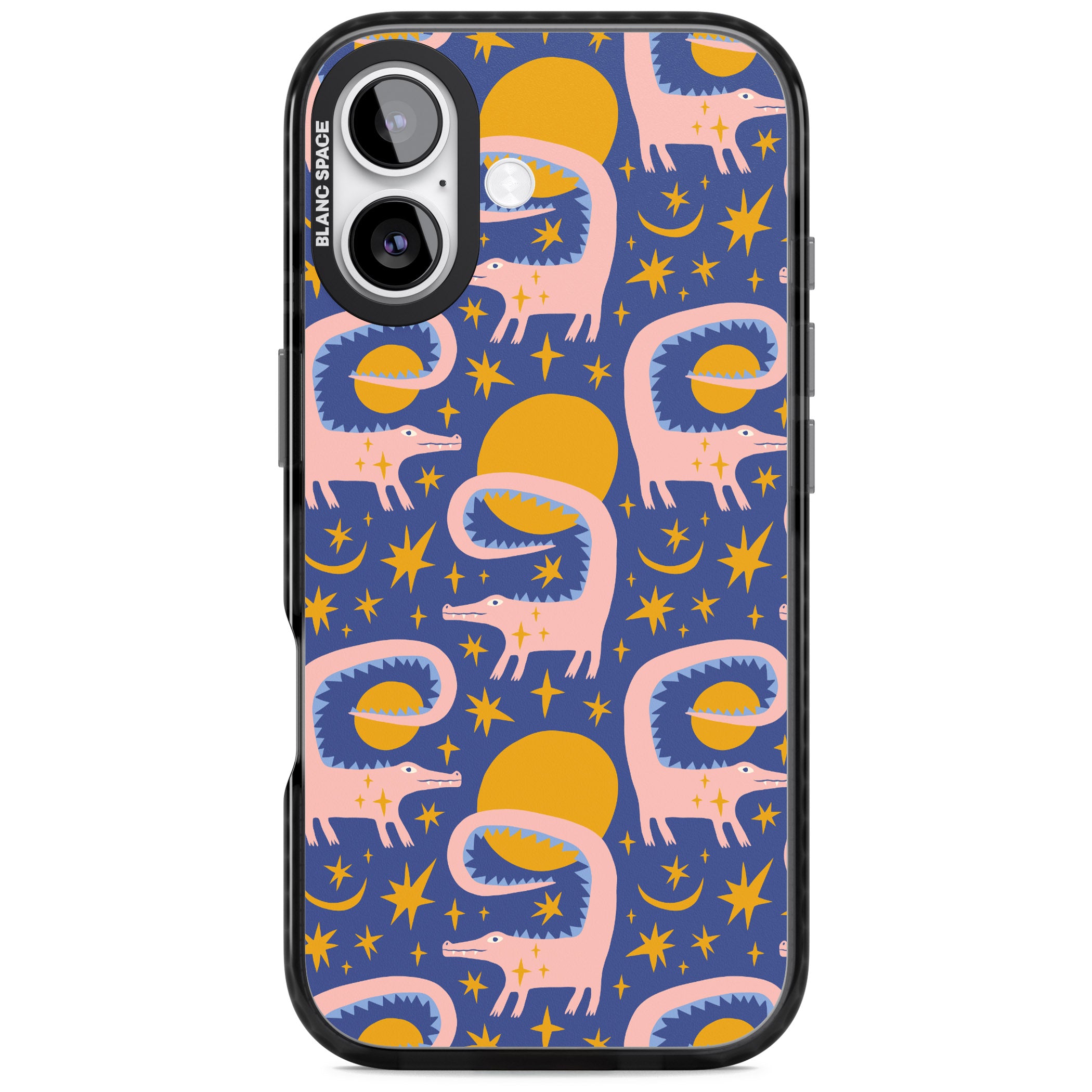 Sun Croc Pattern iPhone 17 Impact Pro Black Phone Case