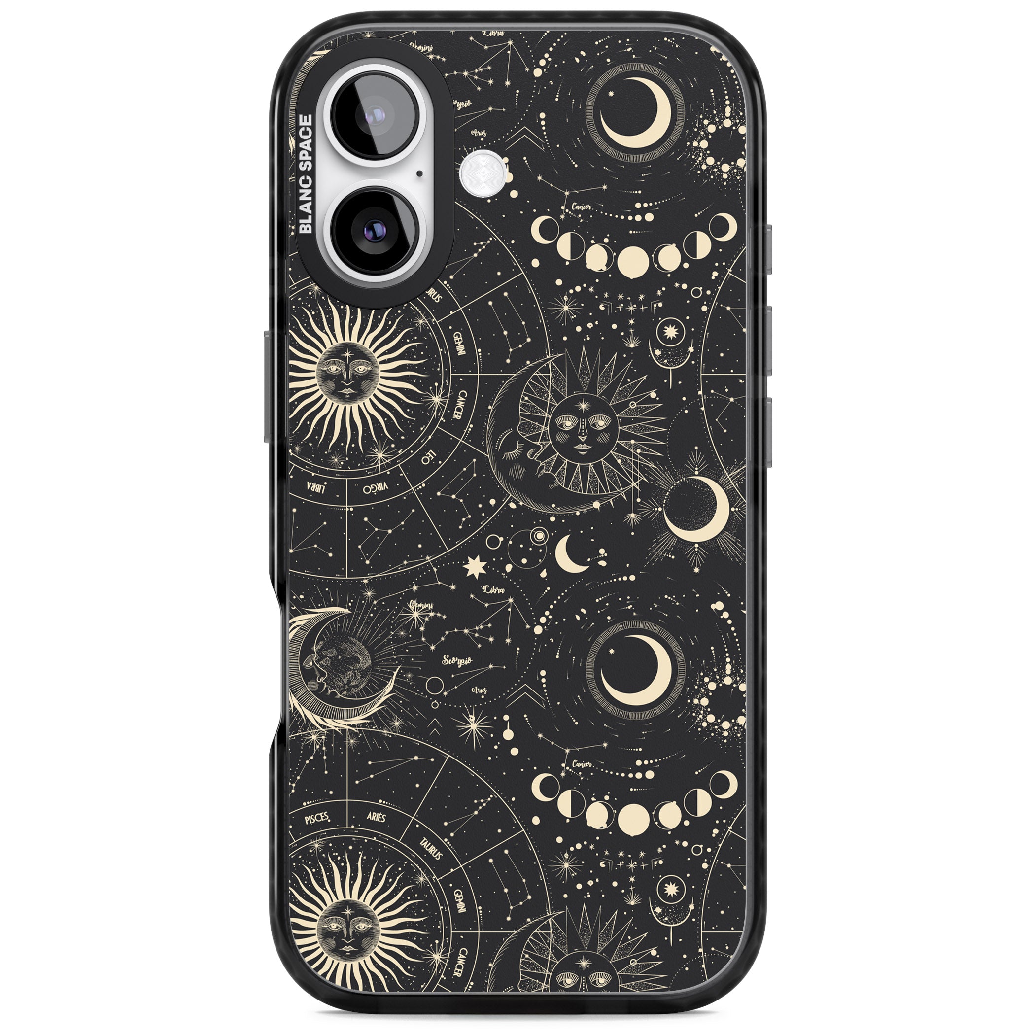 Celestial Suns, Moons & Zodiacs iPhone 17 Impact Pro Black Phone Case