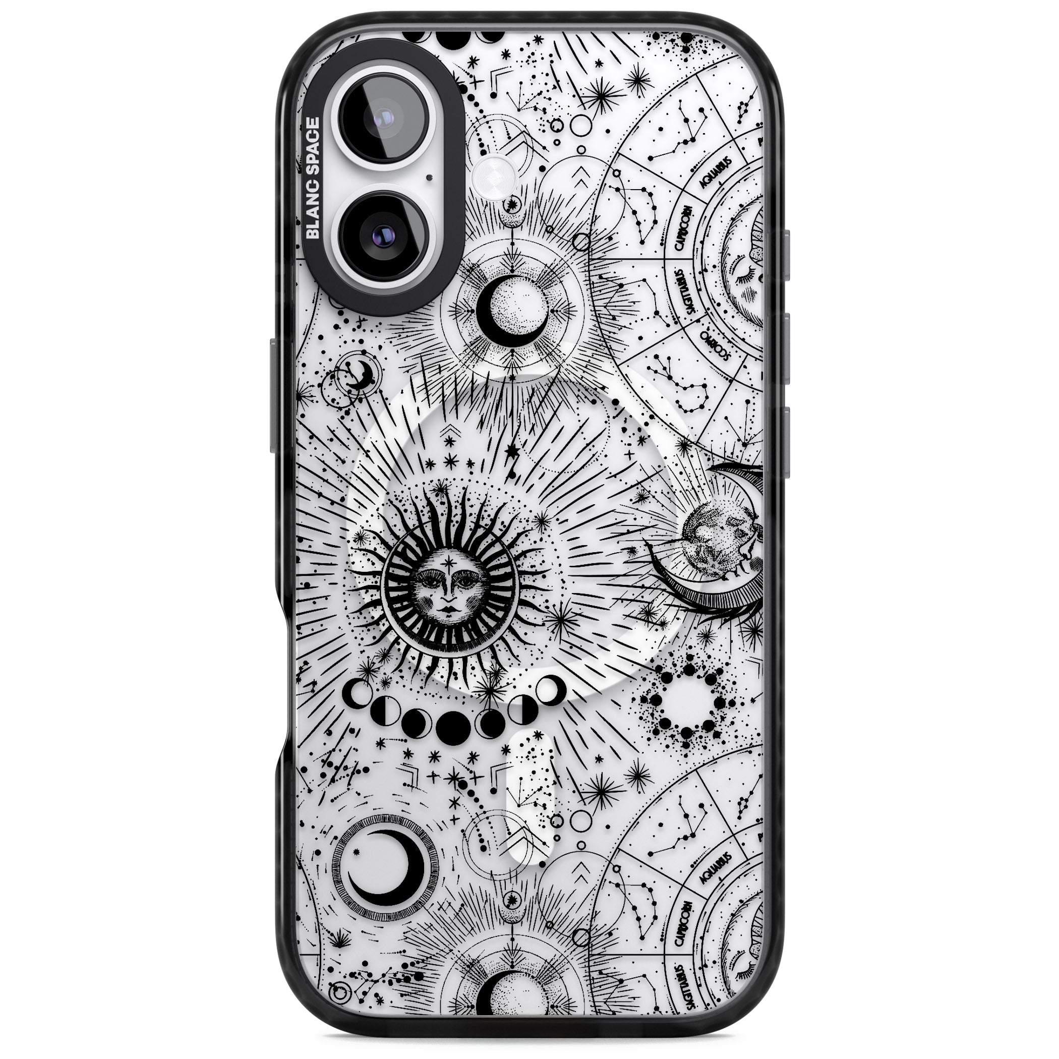 Suns & Zodiac Solar Chart iPhone 17 Impact Pro Black Phone Case