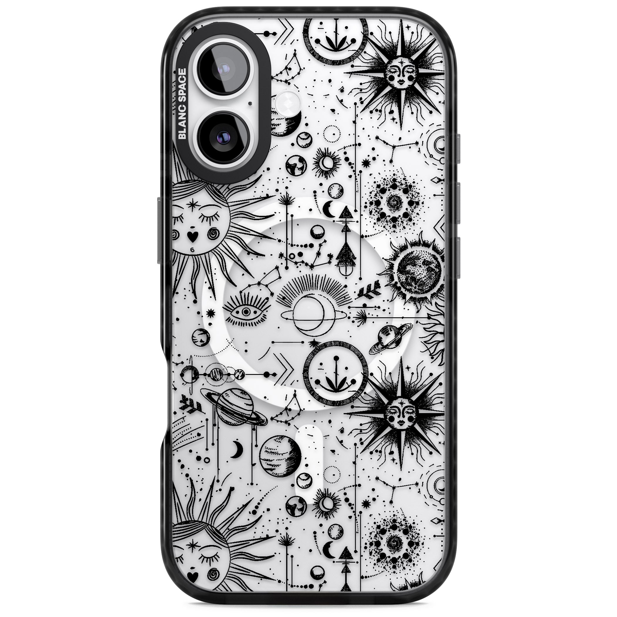 Cosmic Zodiac iPhone 17 Impact Pro Black Phone Case
