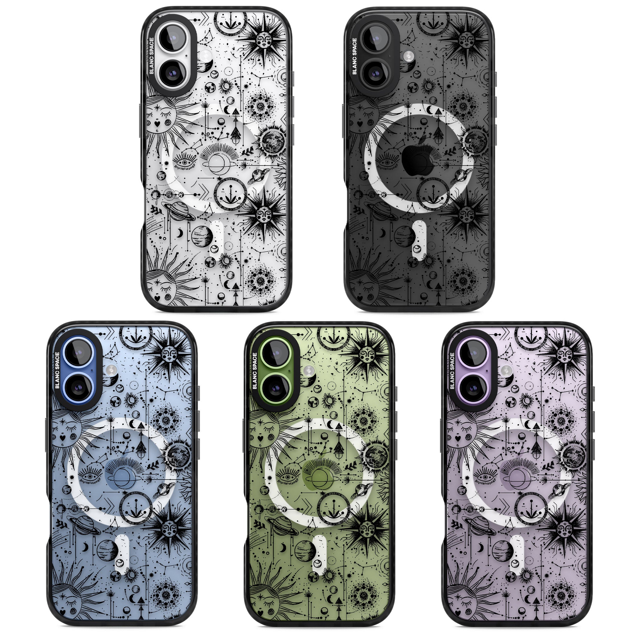 Cosmic Zodiac iPhone 17 Impact Pro Black Phone Case APT Impact Protection