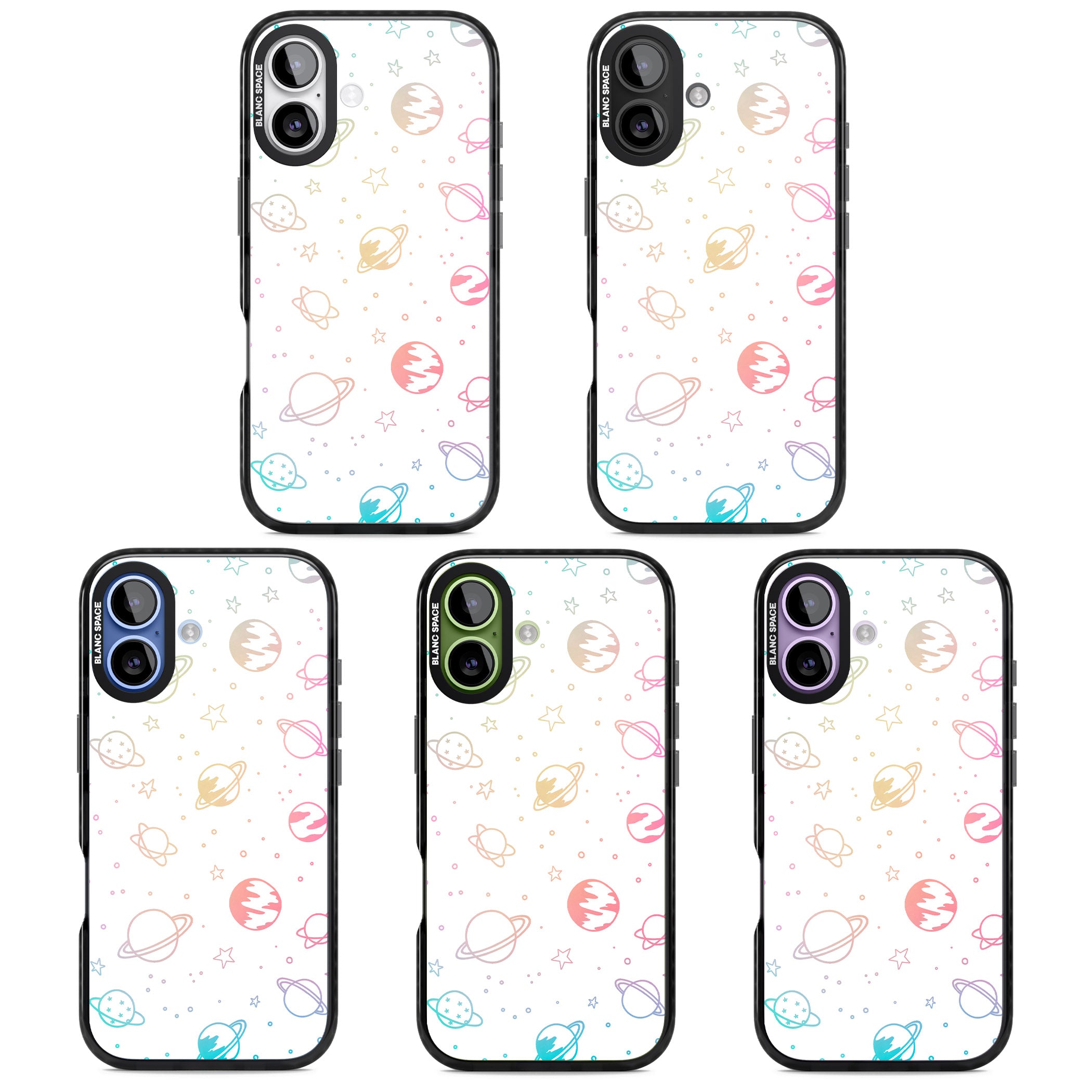 Pastel Cosmic Galaxy iPhone 17 Impact Pro Black Phone Case APT Impact Protection