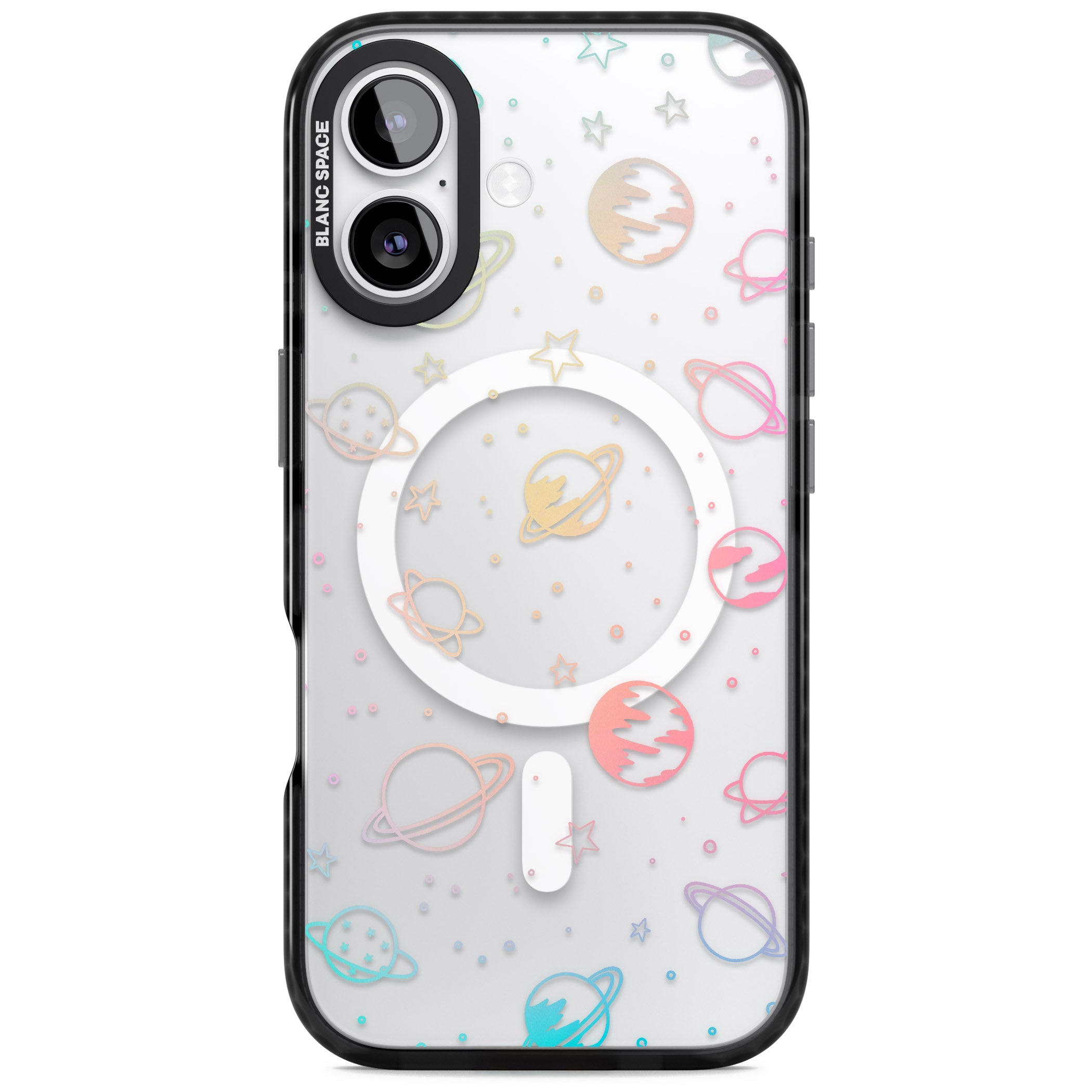 Pastel Space Universe iPhone 17 Impact Pro Black Phone Case