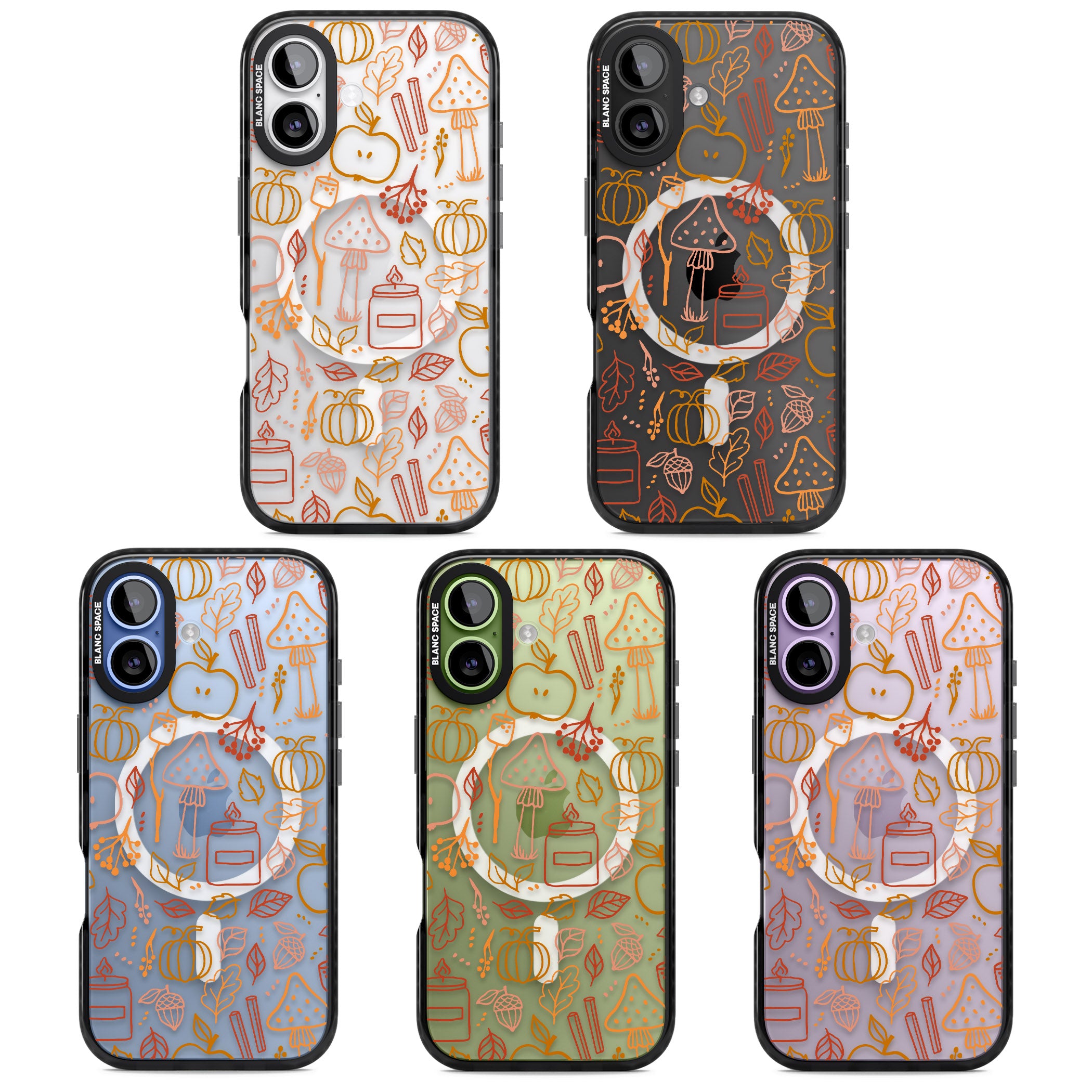 Autumn Line Pattern iPhone 17 Impact Pro Black Phone Case APT Impact Protection