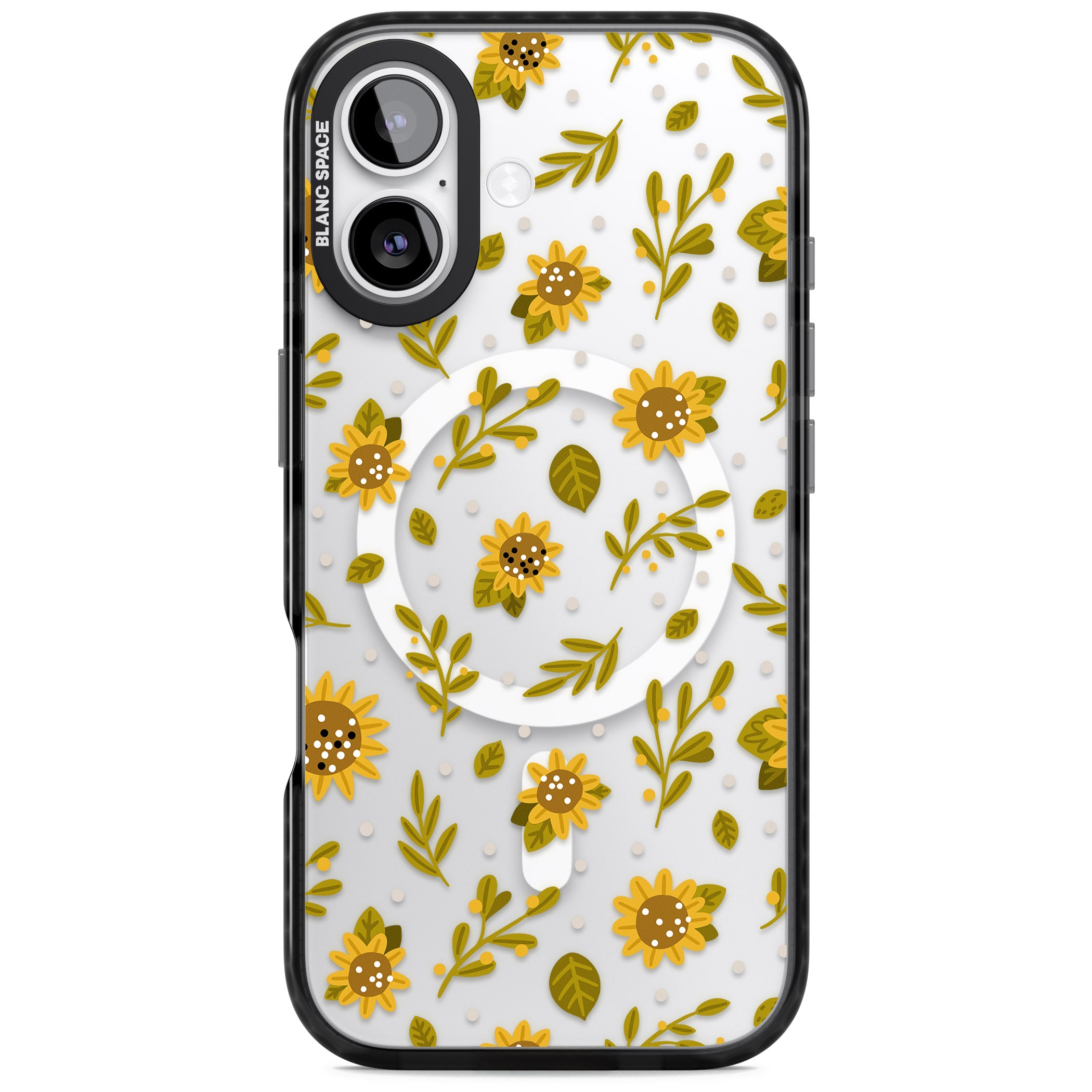 Bees & Sunflowers iPhone 17 Impact Pro Black Phone Case