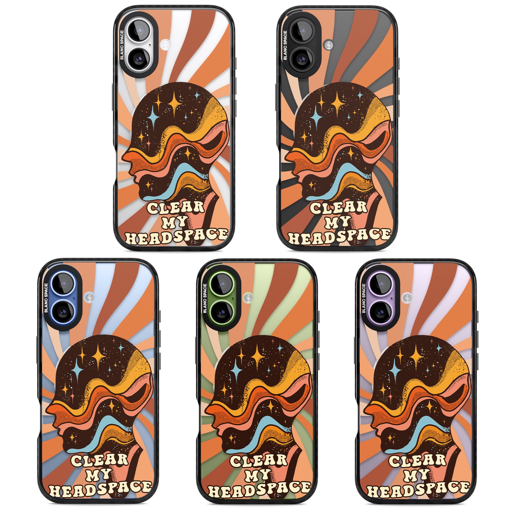 Clear My Headspace iPhone 17 Impact Pro Black Phone Case APT Impact Protection