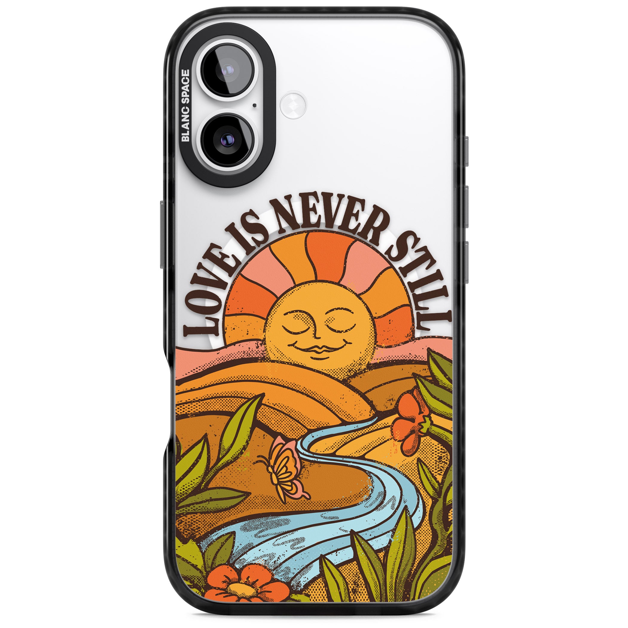 Love Is Never Still iPhone 17 Impact Pro Black Phone Case