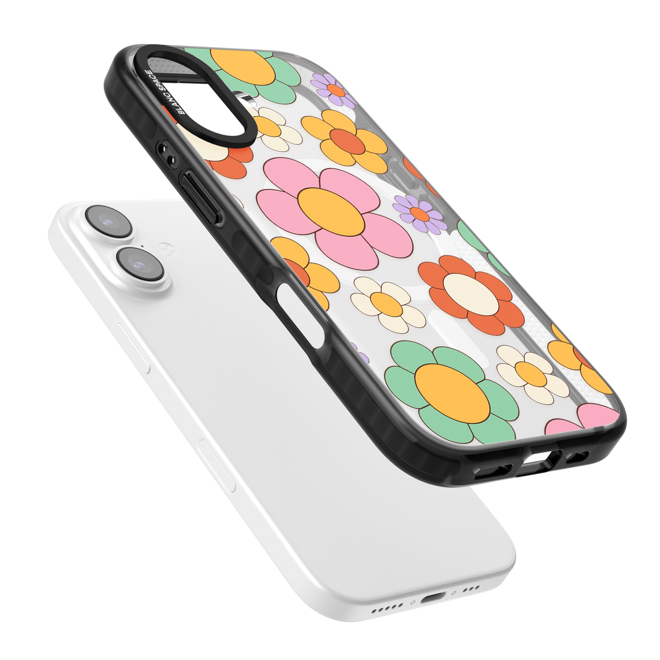Groovy Blossoms iPhone 17 Impact Pro Black Phone Case Colours