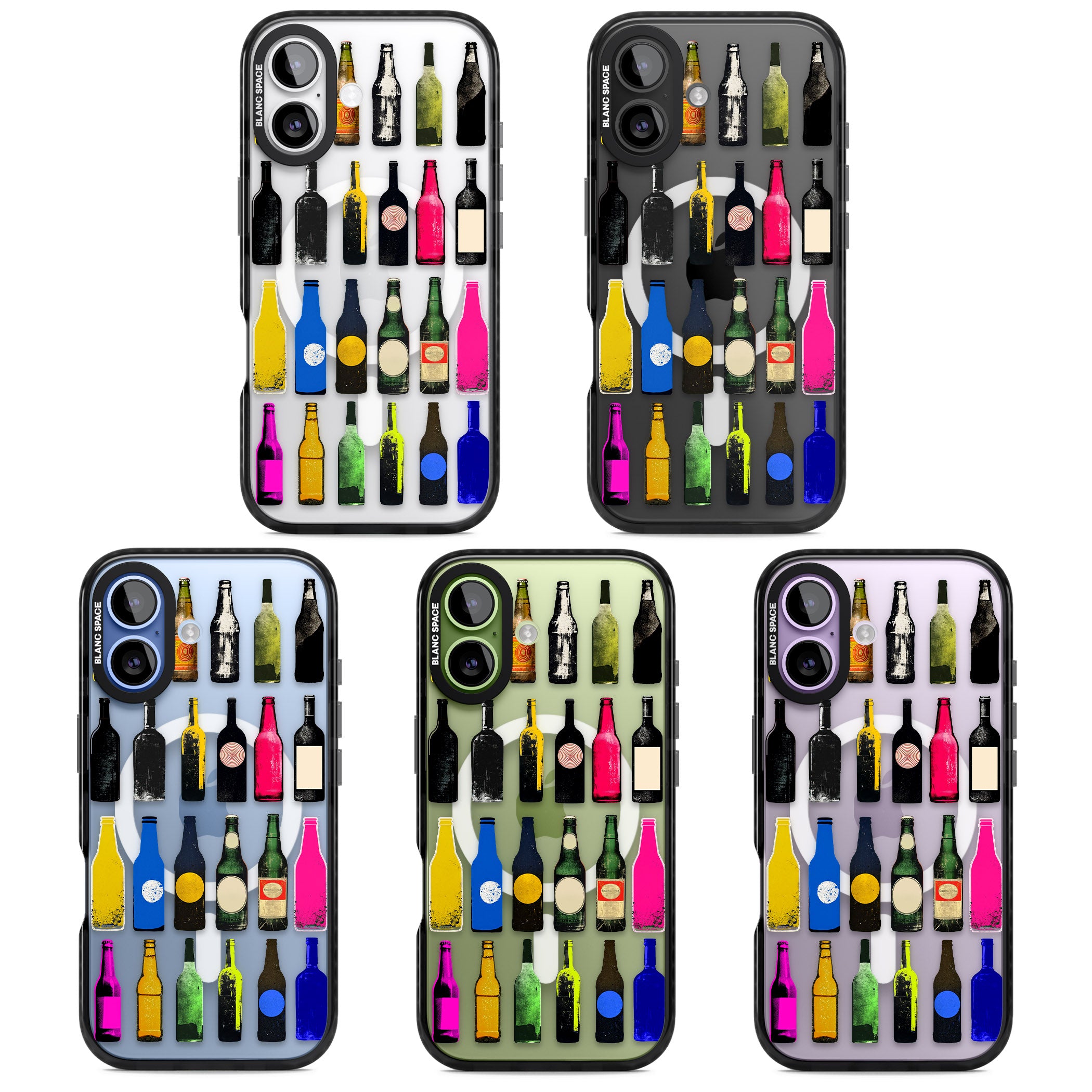 Glass Bottles iPhone 17 Impact Pro Black Phone Case APT Impact Protection