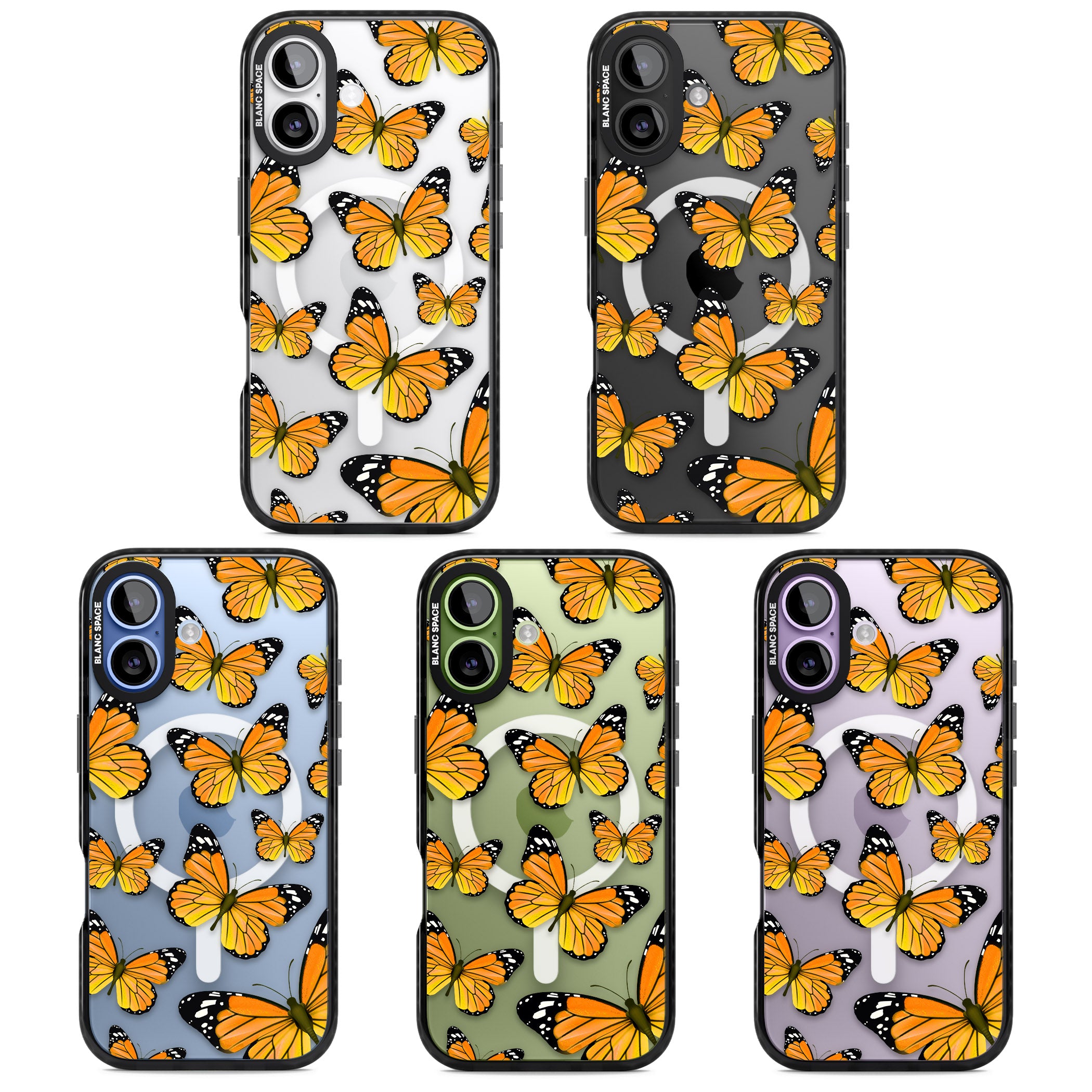 Sun Yellow Butterflies iPhone 17 Impact Pro Black Phone Case APT Impact Protection