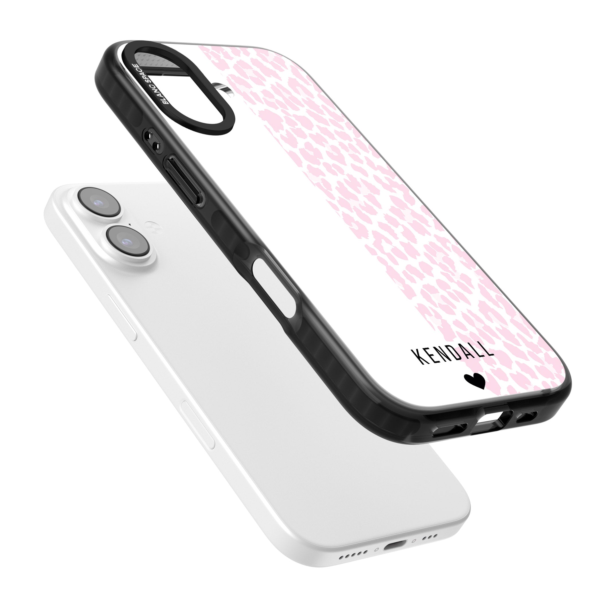 Personalised Pink Leopard iPhone 17 Impact Pro Black Phone Case Colours