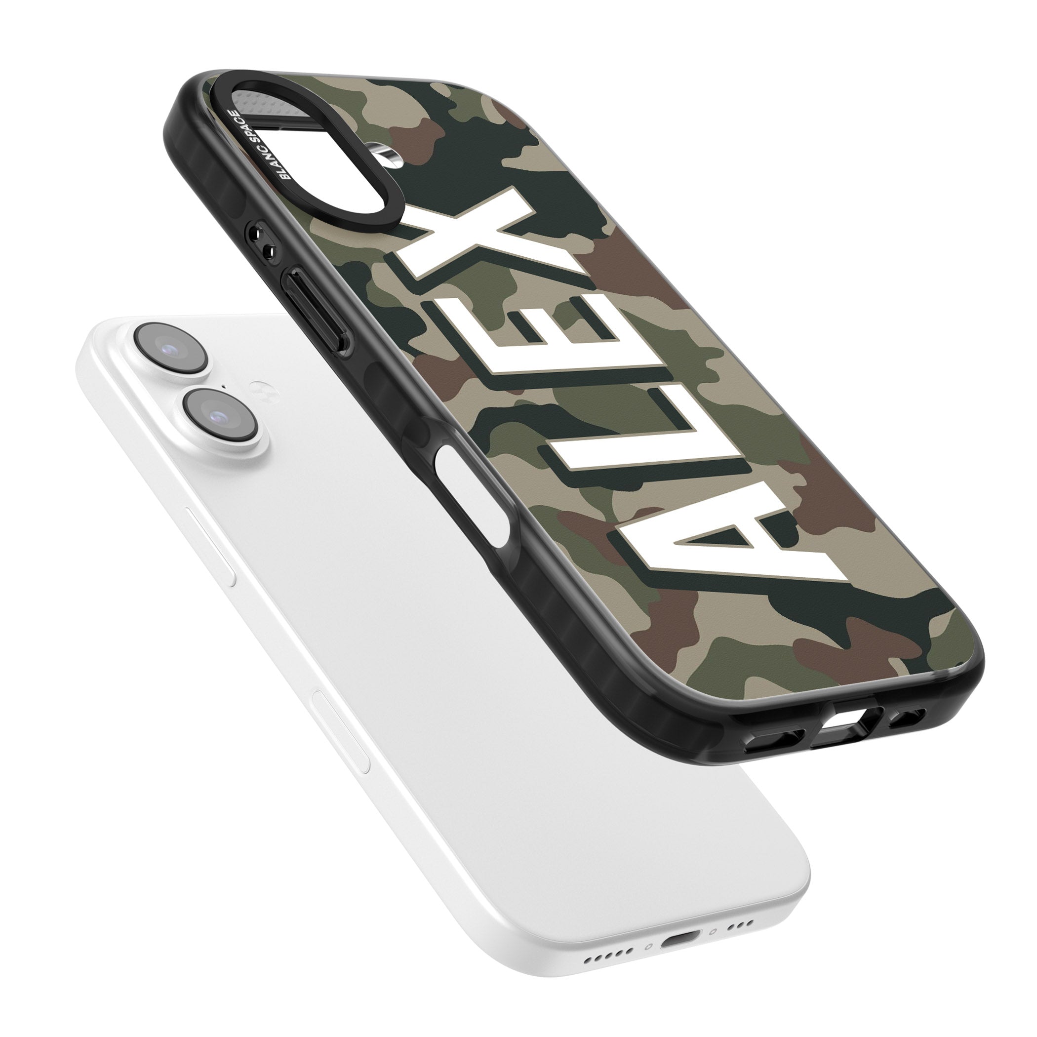Personalised Classic Green Camo iPhone 17 Impact Pro Black Phone Case Colours