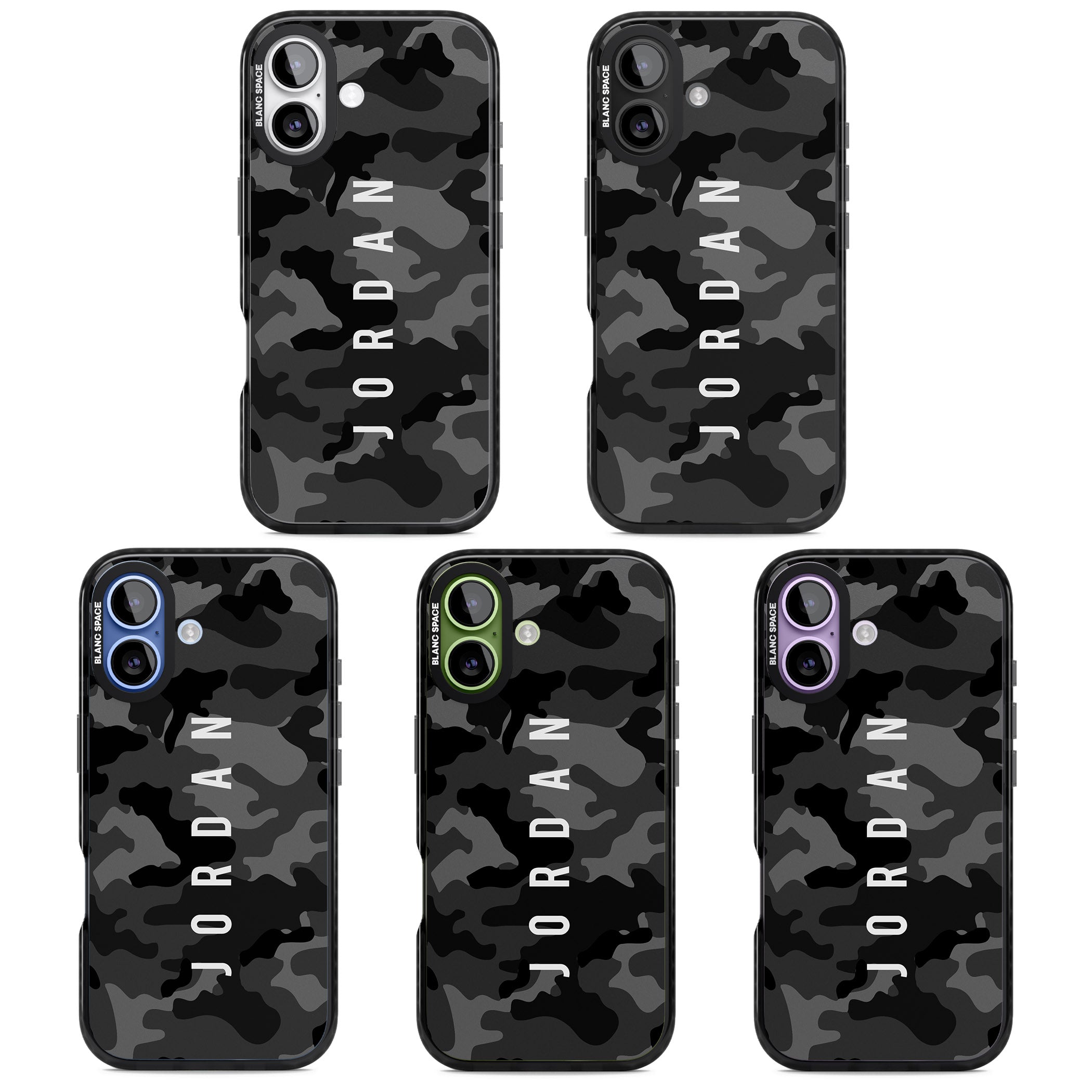 Personalised Black Camouflage Name iPhone 17 Impact Pro Black Phone Case APT Impact Protection
