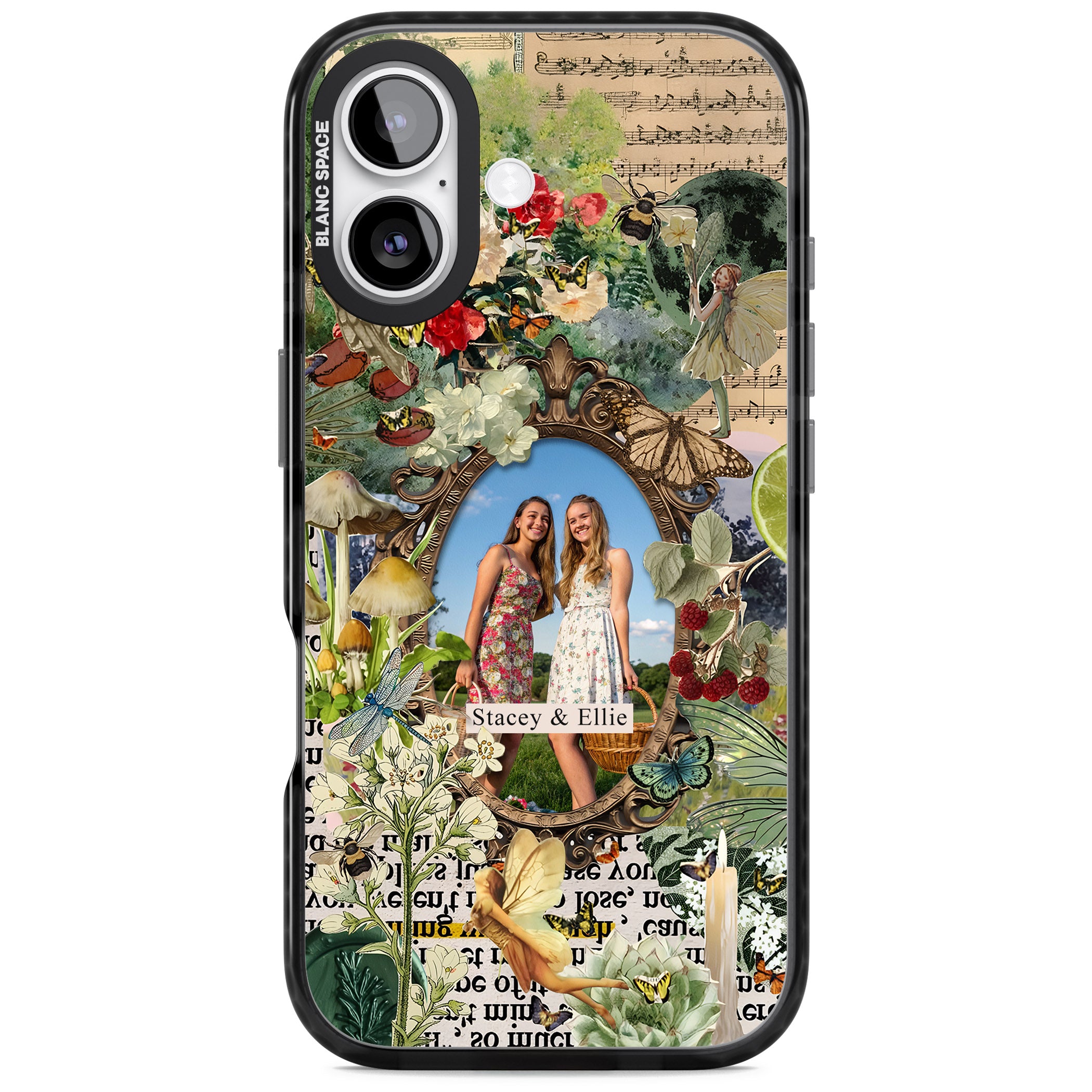 Personalised Cottage Garden Frame iPhone 17 Impact Pro Black Phone Case